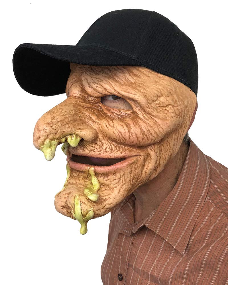 Zagone Studios Snot Your Problem Old Man Halloween Mask - Scary Costume Accessory for Pranks, Cosplay & Horror Parties