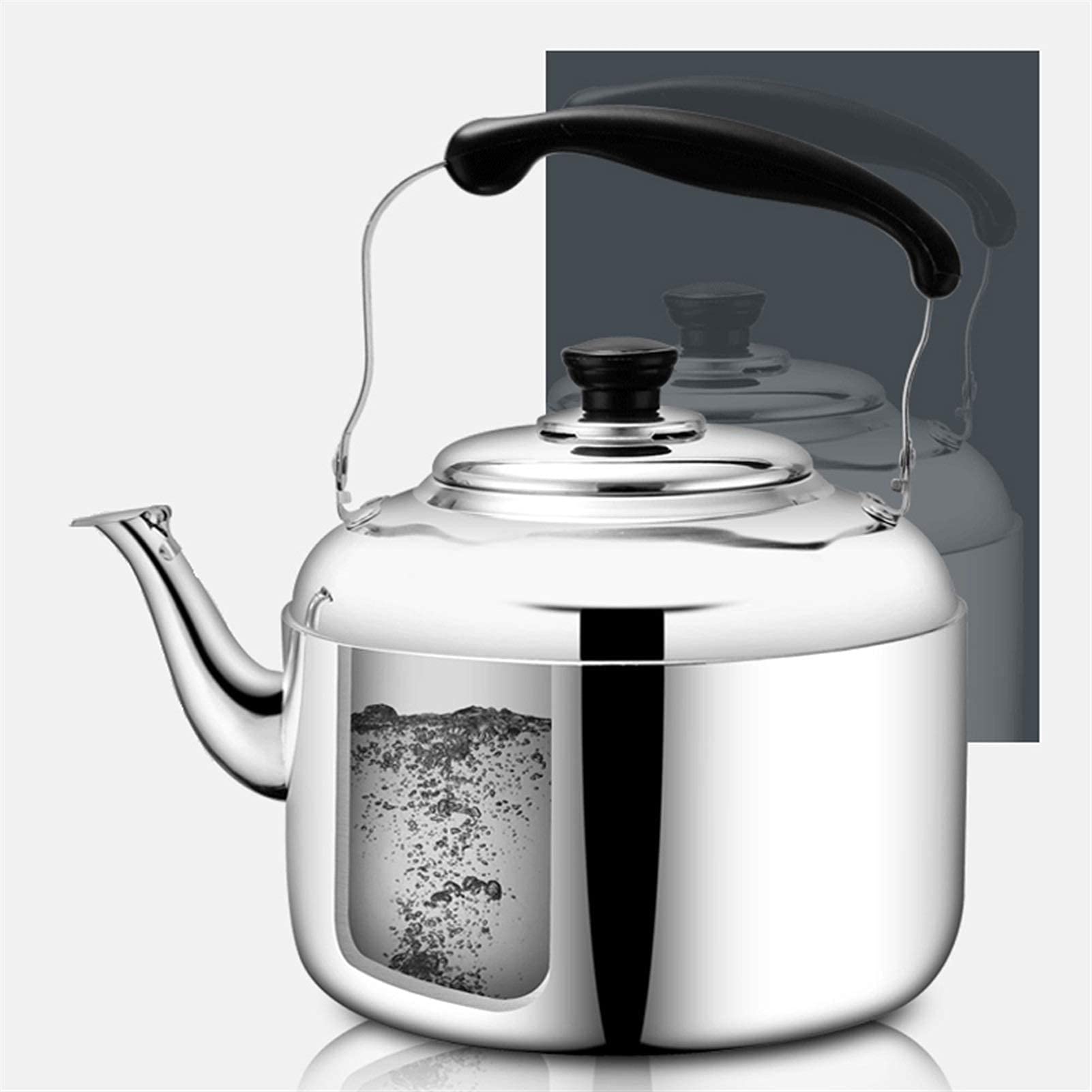 Premium Stainless Steel Whistle Tea Kettle for Gas & Electric Stoves - Large 2.5QT Capacity with Cool-Touch Handle - Perfect for Tea Lovers, Camping & Home Kitchen Use