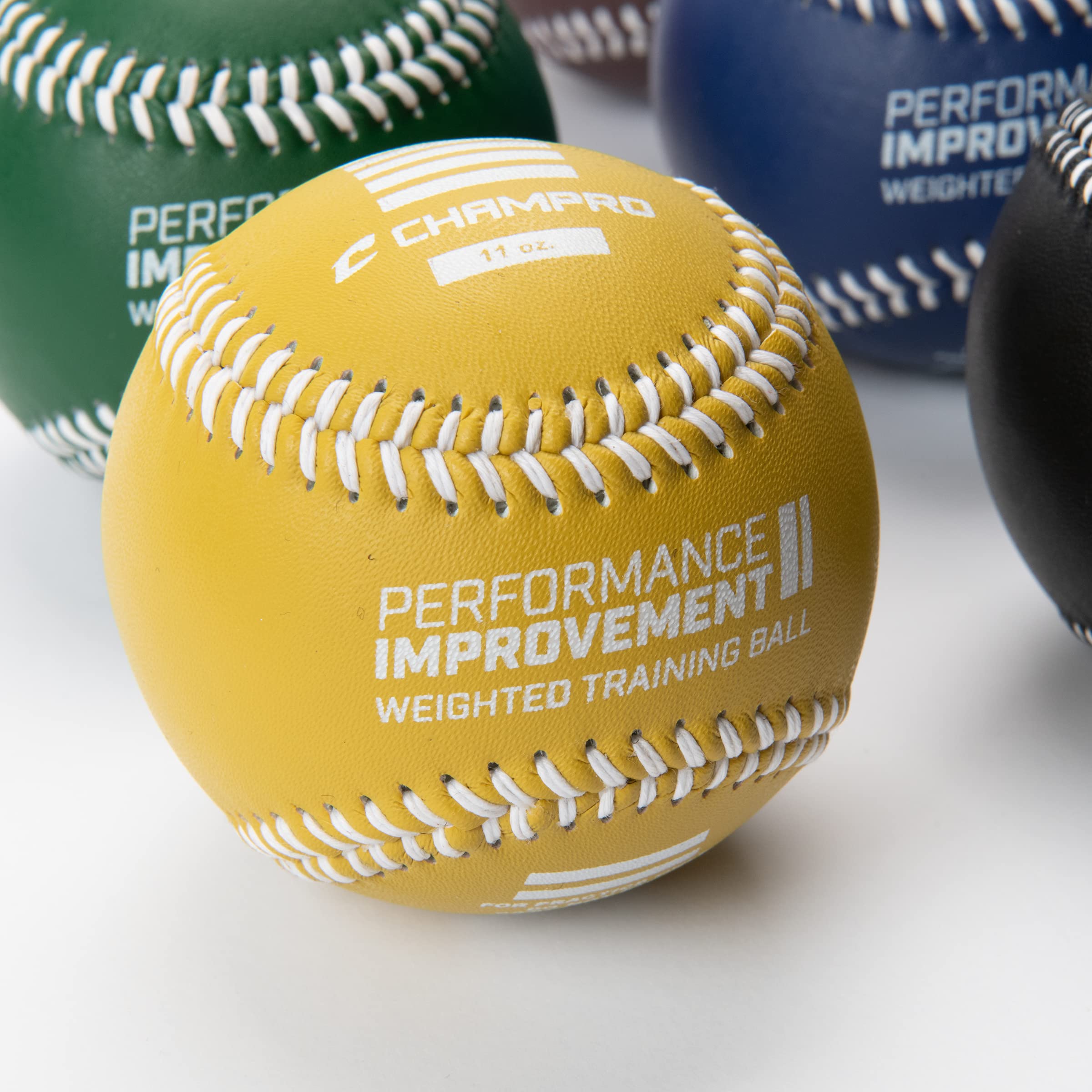 CHAMPRO Weighted Training Baseballs for Pitching & Hitting Practice - Set of 6 | Perfect for Baseball Drills, Strength Training & Youth Development
