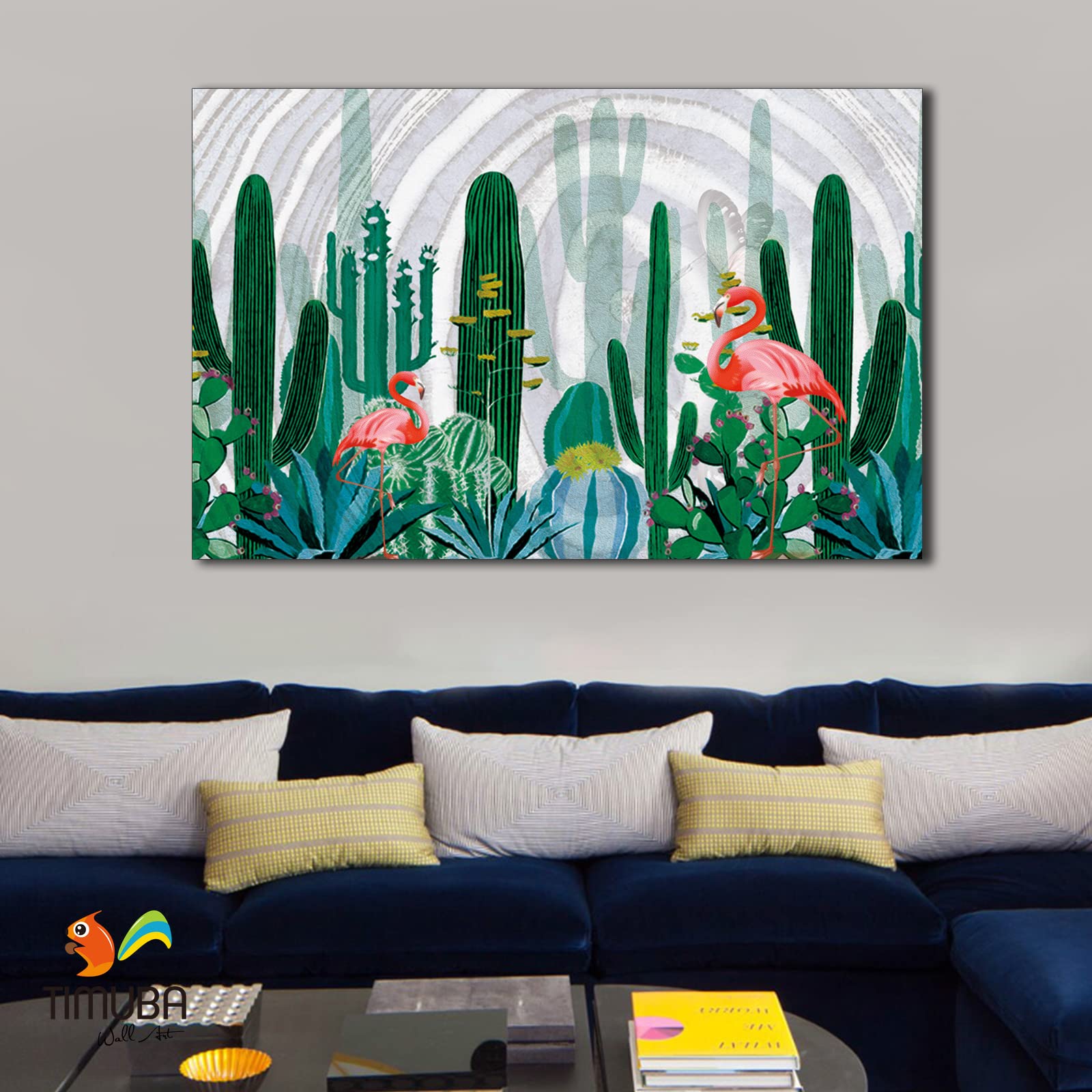 Botanical Canvas Wall Art - Plant and Cactus Poster for Bedroom, Bathroom & Home Decor - 28x40 Inches - Perfect for Living Room, Office & Nursery Wall Decor