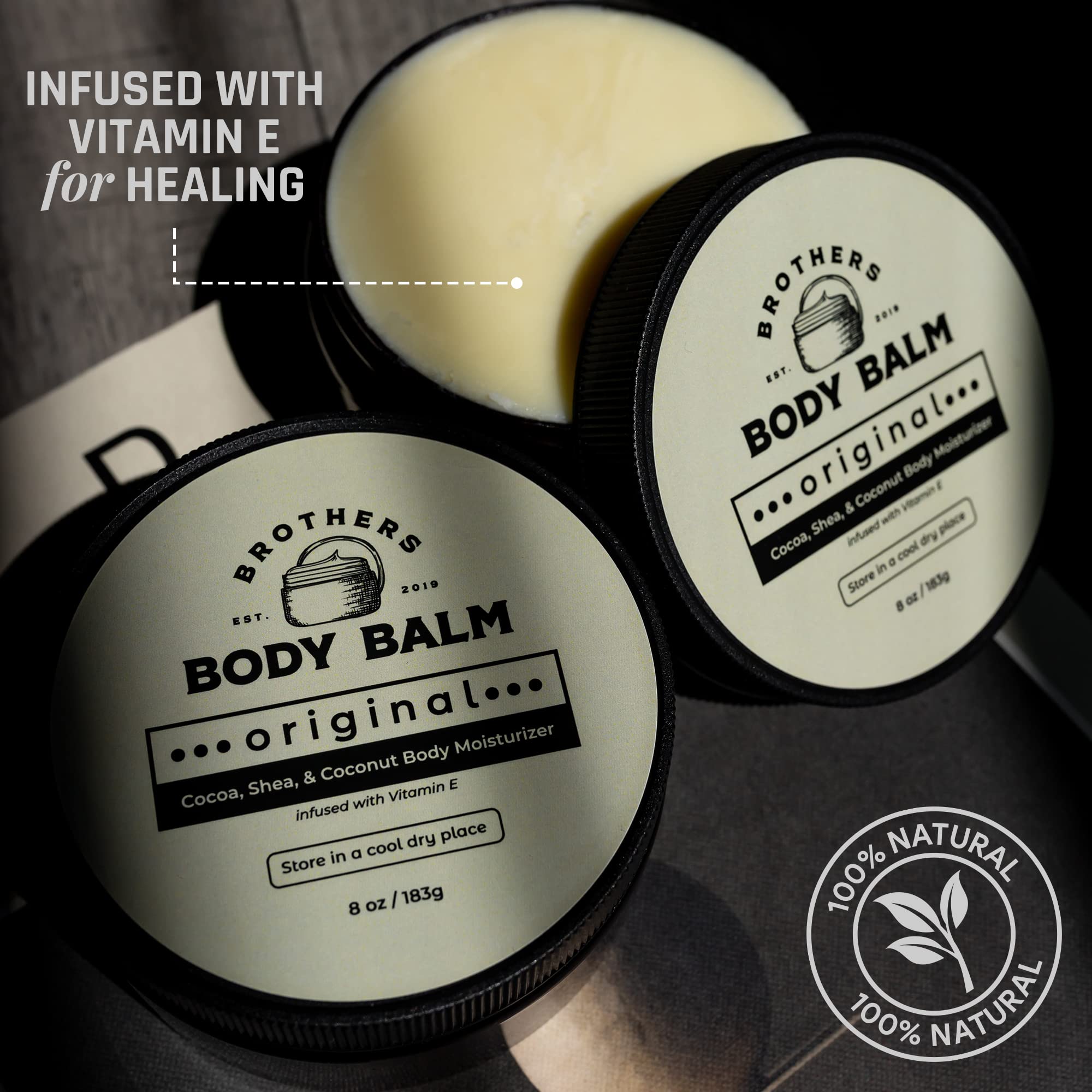 Organic Cocoa, Shea & Coconut Body Butter - All Natural Deep Hydrating Moisturizer for Dry Skin - Nourishing Body Balm for Men & Women - 6.3 oz - Perfect for Daily Skincare Routine, After Shower Hydration & Winter Skin Care