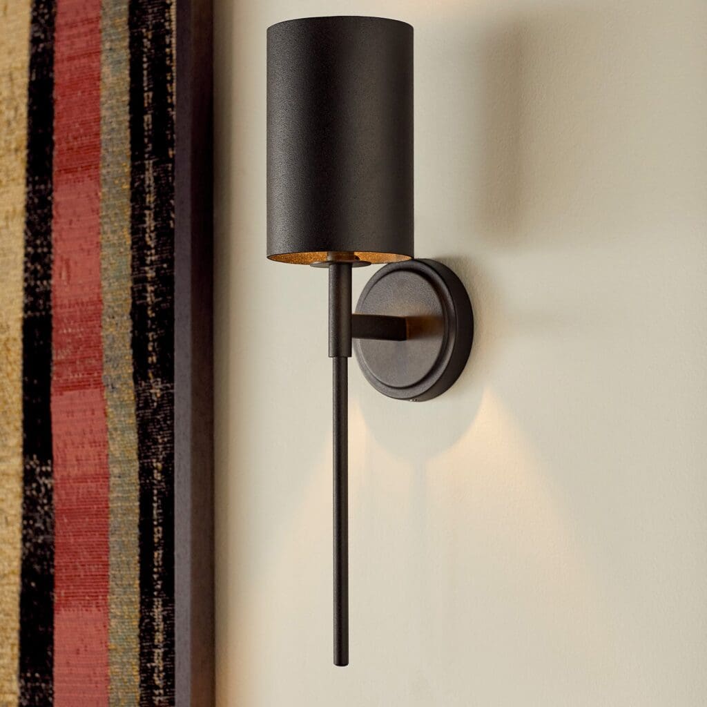 Cyan Design 11261 Verlicht Wall Mount Sconce in Noir - Modern Black Wall Light for Living Room, Bedroom, and Hallway Decor