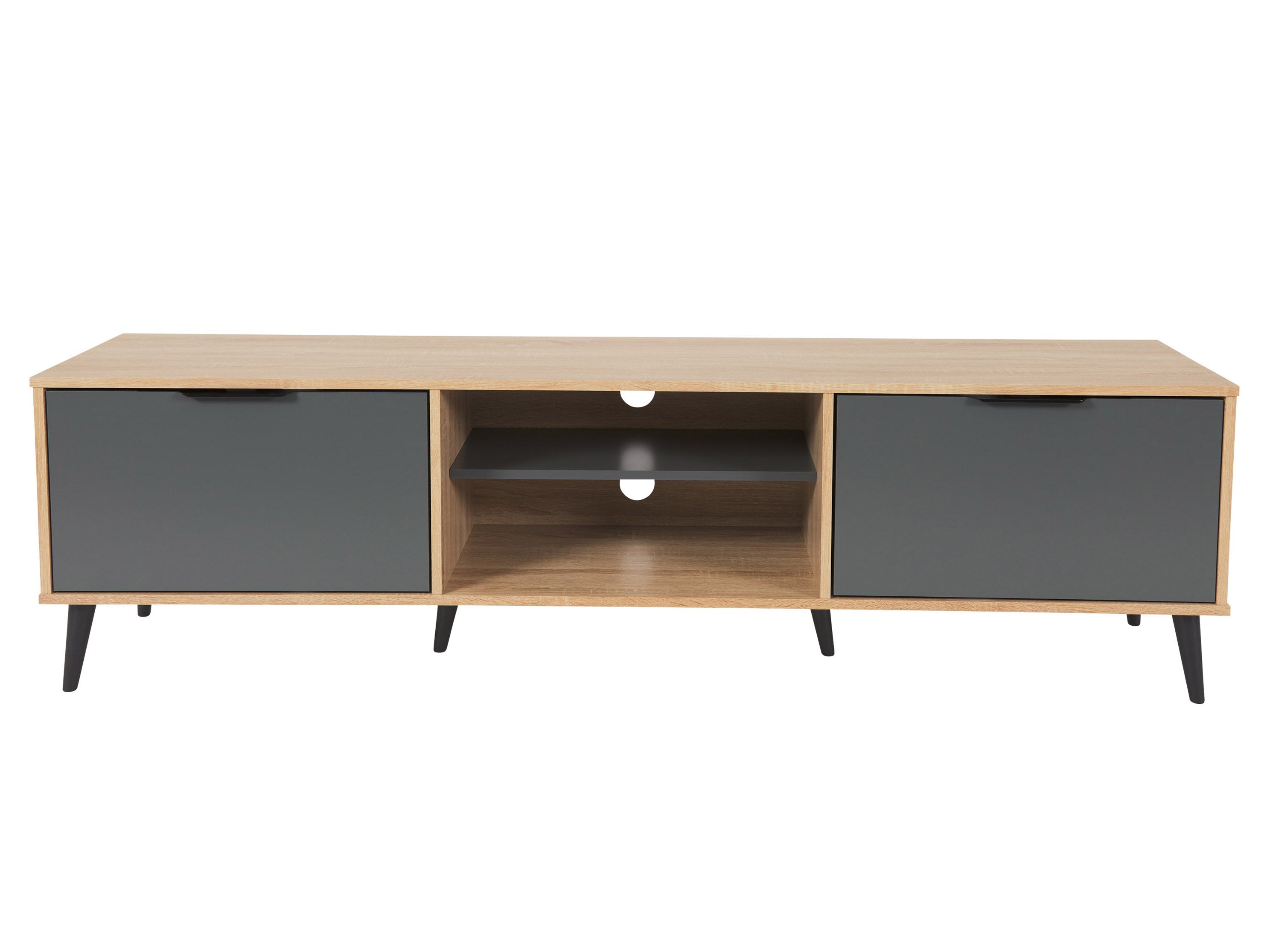 Modern TV Stand with Open & Closed Storage - Stylish Media Console for Living Room, Bedroom, or Home Theater