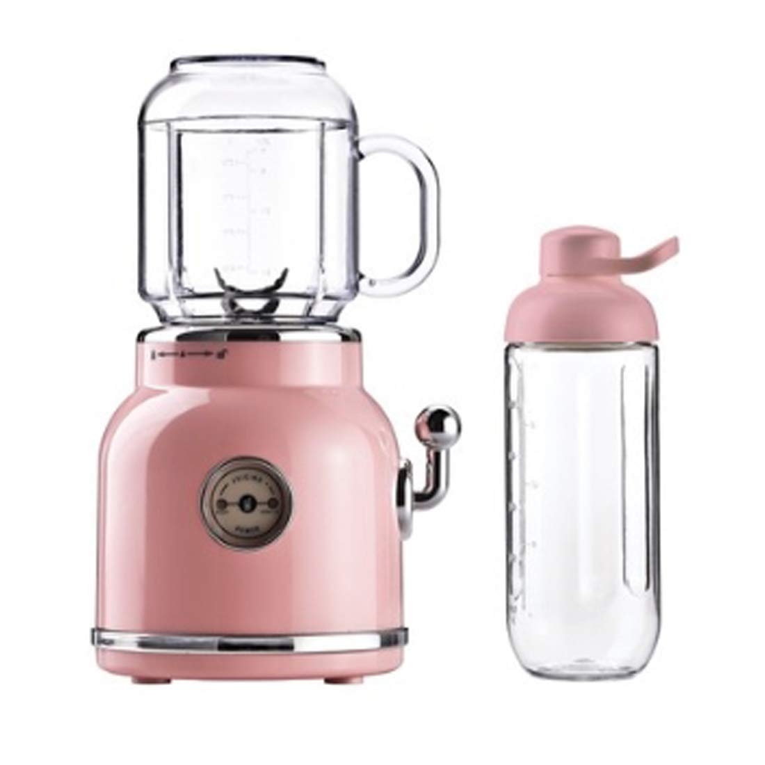 Retro Mini Blender with Tritan BPA-Free Jar - 600mL Capacity for Smoothies, Ice Crushing & Food Prep - 220V Pink Blender for Home, Office & Travel - Perfect for Healthy Drinks, Baby Food & Cocktails