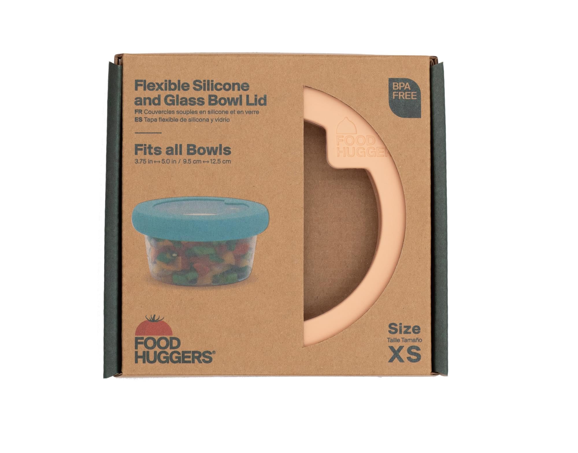 Food Huggers Silicone Replacement Lids for Glass Containers - Eco-Friendly, Crack-Proof Storage Lids Fits Most Round Bowls & Containers | Plastic-Free Kitchen Organizer | Perfect for Meal Prep, Leftovers & Food Preservation (X-Small, Terracotta)