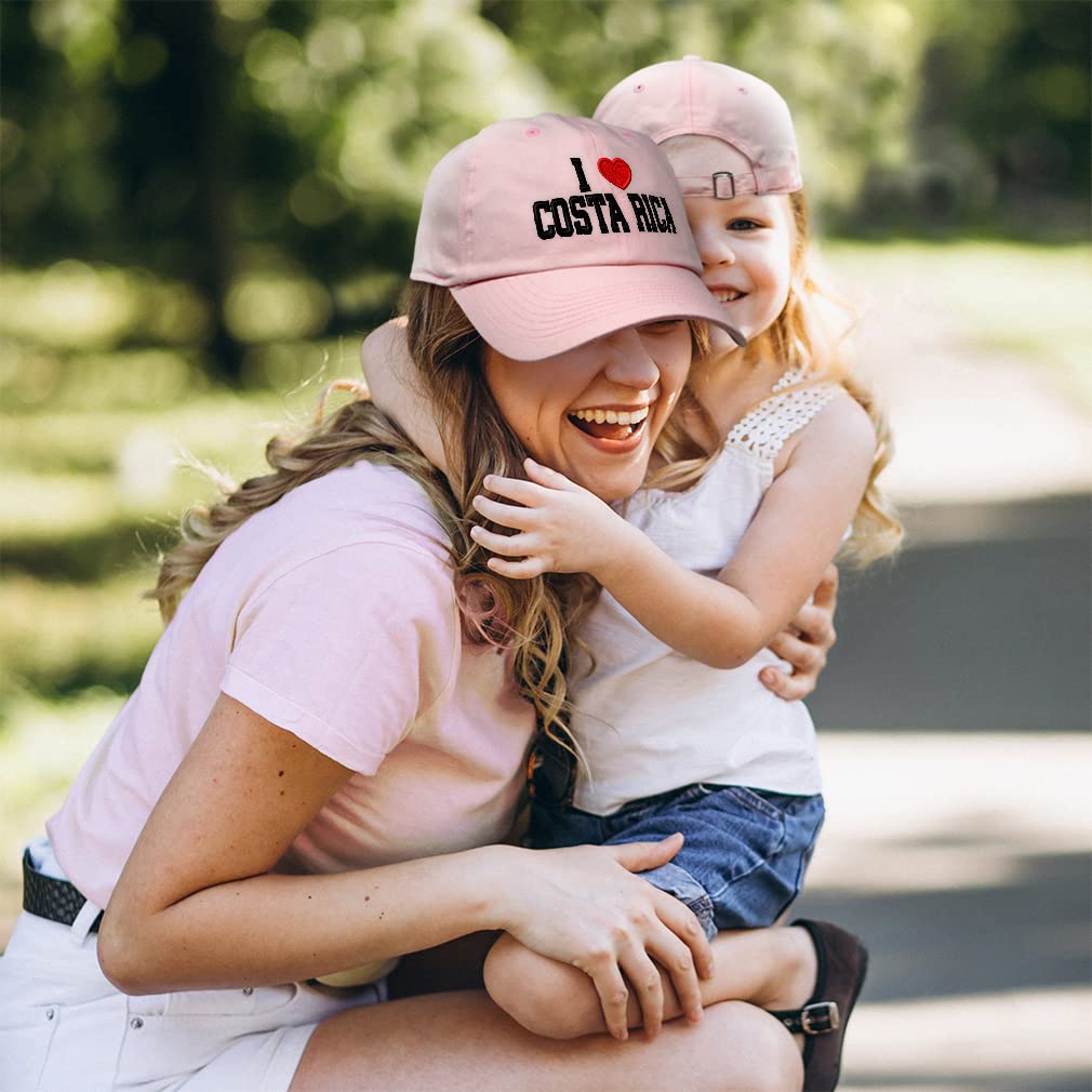 Soft Cotton Twill Baseball Cap - 'I Love Costa Rica' Dad Hat for Men & Women | Casual Outdoor Sun Protection & Travel Accessory