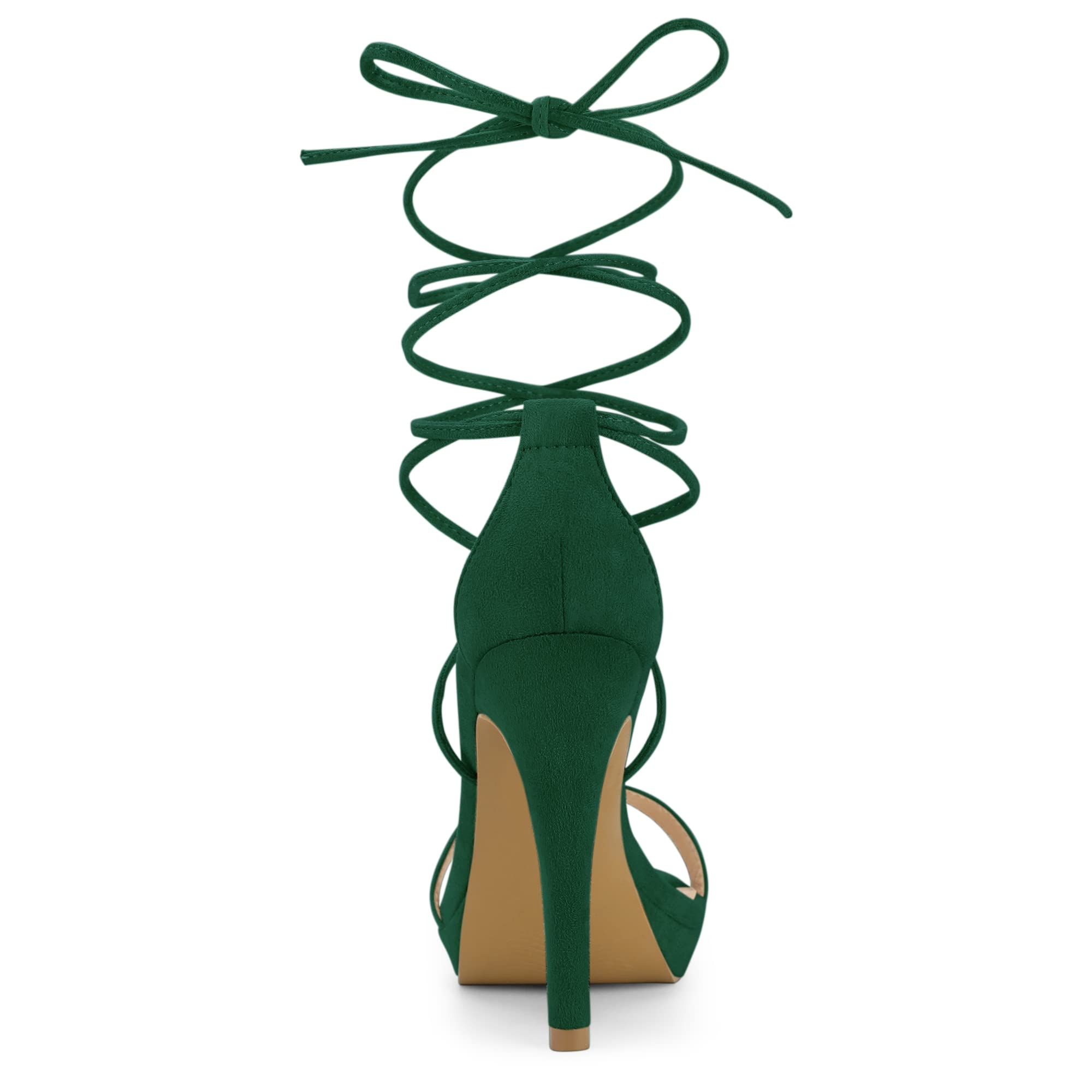 Allegra K Women's Platform Stiletto Heels Lace Up Sandals - Sexy High Heel Dress Shoes for Women, Perfect for Parties, Weddings & Evening Events