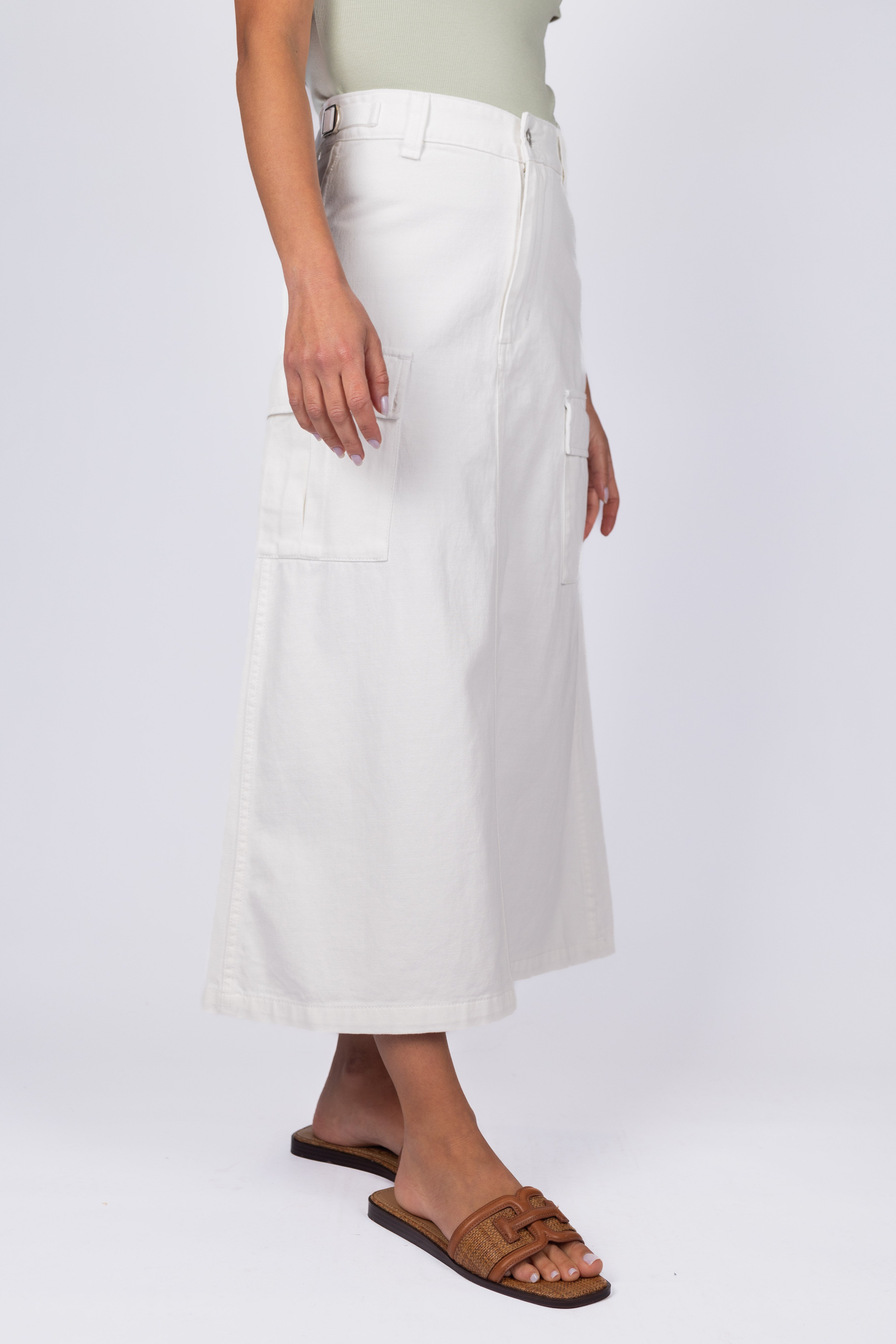 Women's MACKENNA White Skirt - A-Line Flowy Midi Skirt for Casual, Office & Date Night Outfits | Perfect for Spring, Summer & Fall Fashion