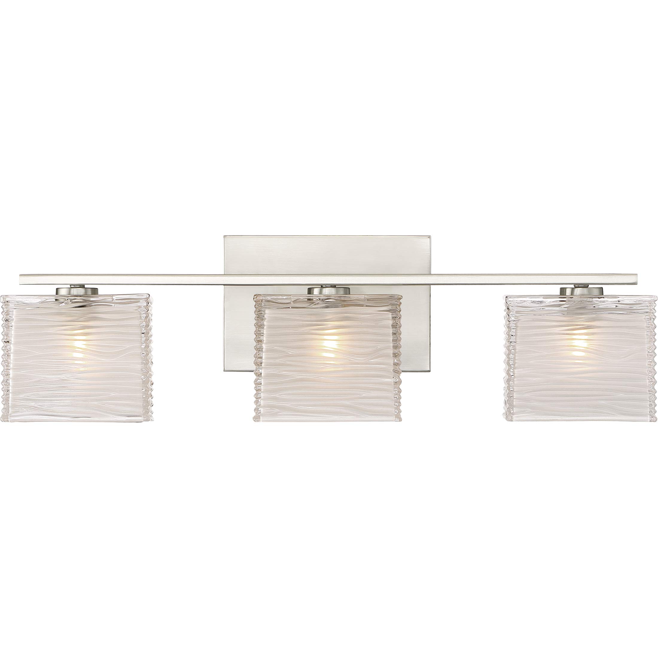 Quoizel WCP8603BN 3-Light Bathroom Vanity Light Fixture - 180W Brushed Nickel Finish - Perfect for Modern Bathrooms & Powder Rooms