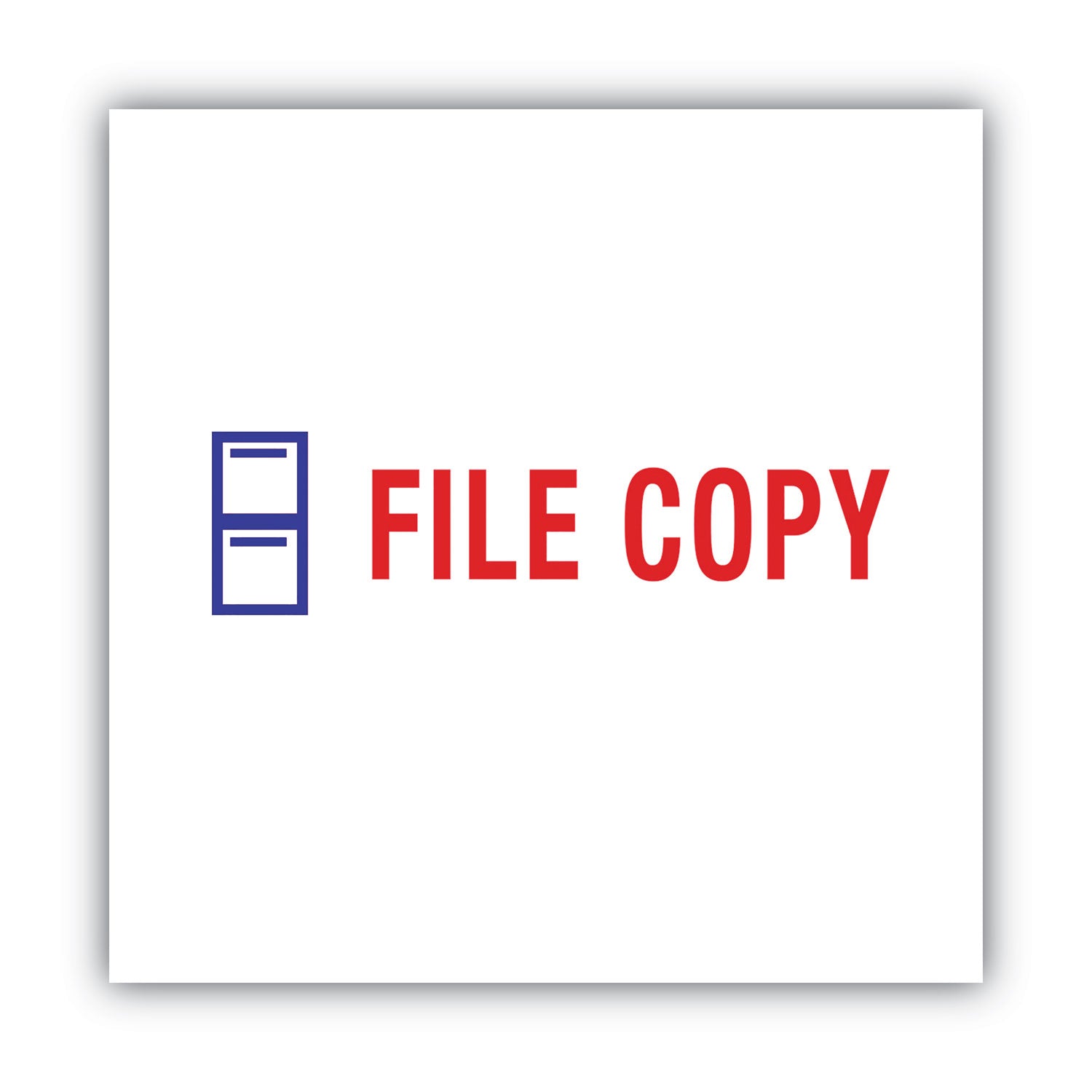 ACCUSTAMP2® Pre-Inked Shutter Stamp - Red & Blue Ink - FILE COPY - 1.63