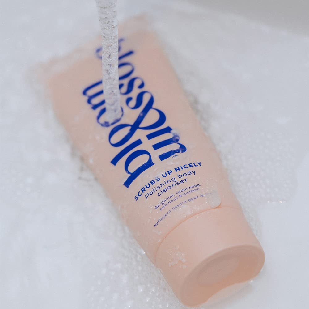 Bloom and Blossom Natural Exfoliating Body Scrub with Salicylic Acid - Gentle Polishing Cleanser for Smooth Skin | Perfect for Pre-Shave, Post-Workout & Dry Skin Care