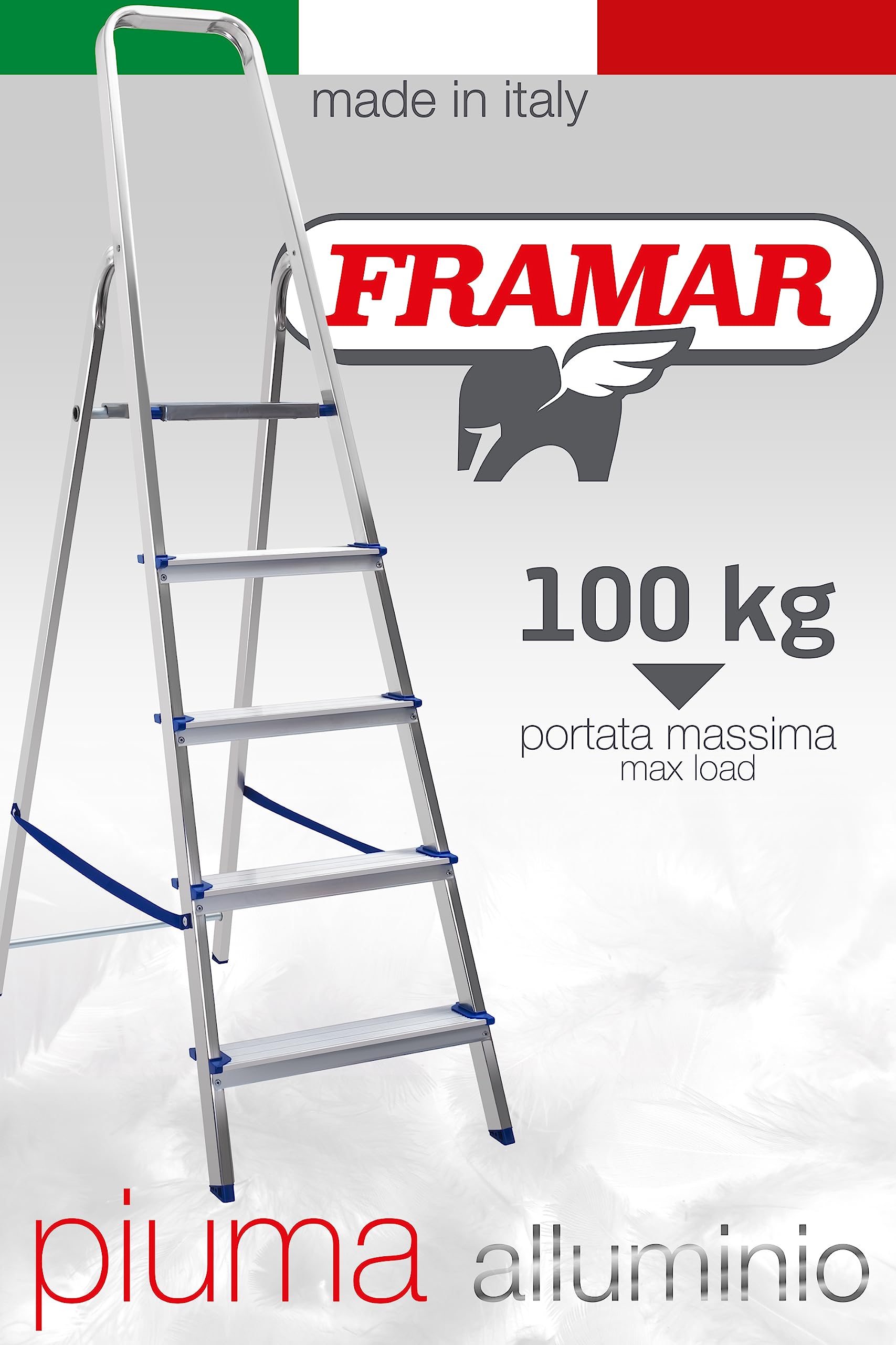 FRAMAR 5-Step Aluminum Feather Scale with 100kg Capacity - Perfect for Shipping, Logistics & Postal Weighing Needs
