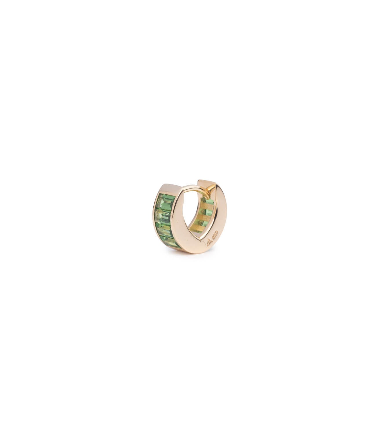 Baguette Tsavorite Huggie Earrings - True Love Dangle Hoops for Women | Perfect for Weddings, Date Nights & Special Occasions