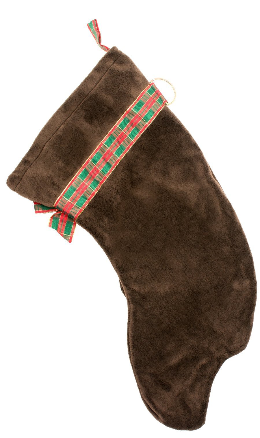 Chocolate Labrador Dog Christmas Stocking - Festive Pet Holiday Decor for Fireplace Mantel & Home Decorations