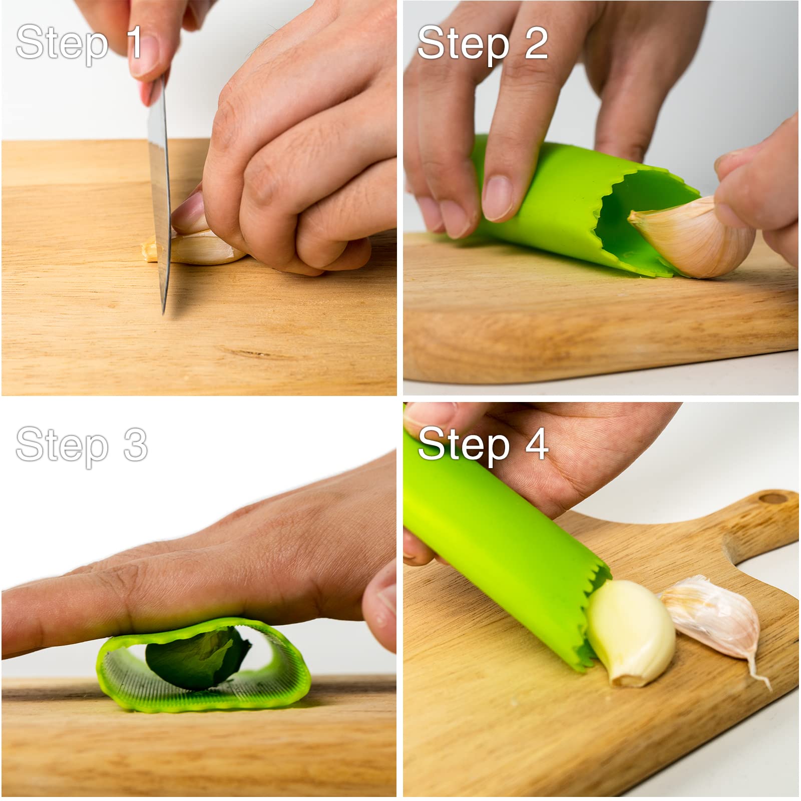 Premium Stainless Steel Garlic Press - Heavy Duty Garlic Mincer & Rocker with Ergonomic Handle - Professional Kitchen Gadget for Chopping, Mincing & Peeling Garlic - Perfect for Home Cooking, Meal Prep & Restaurant Use