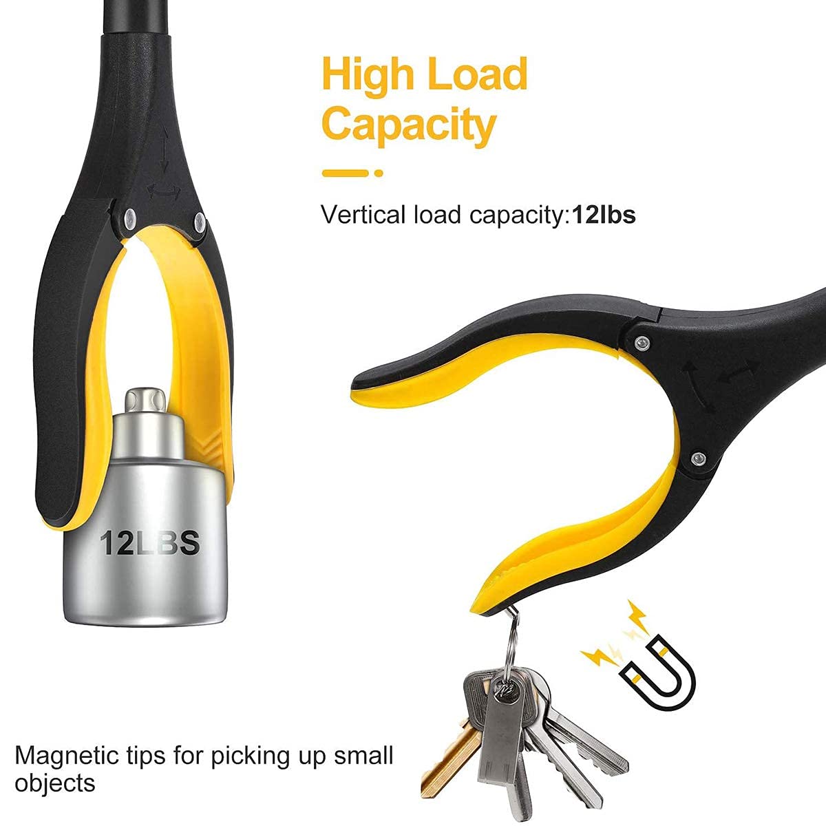 Litter Picker Grabber Tool - 90° Rotating Head & 32
