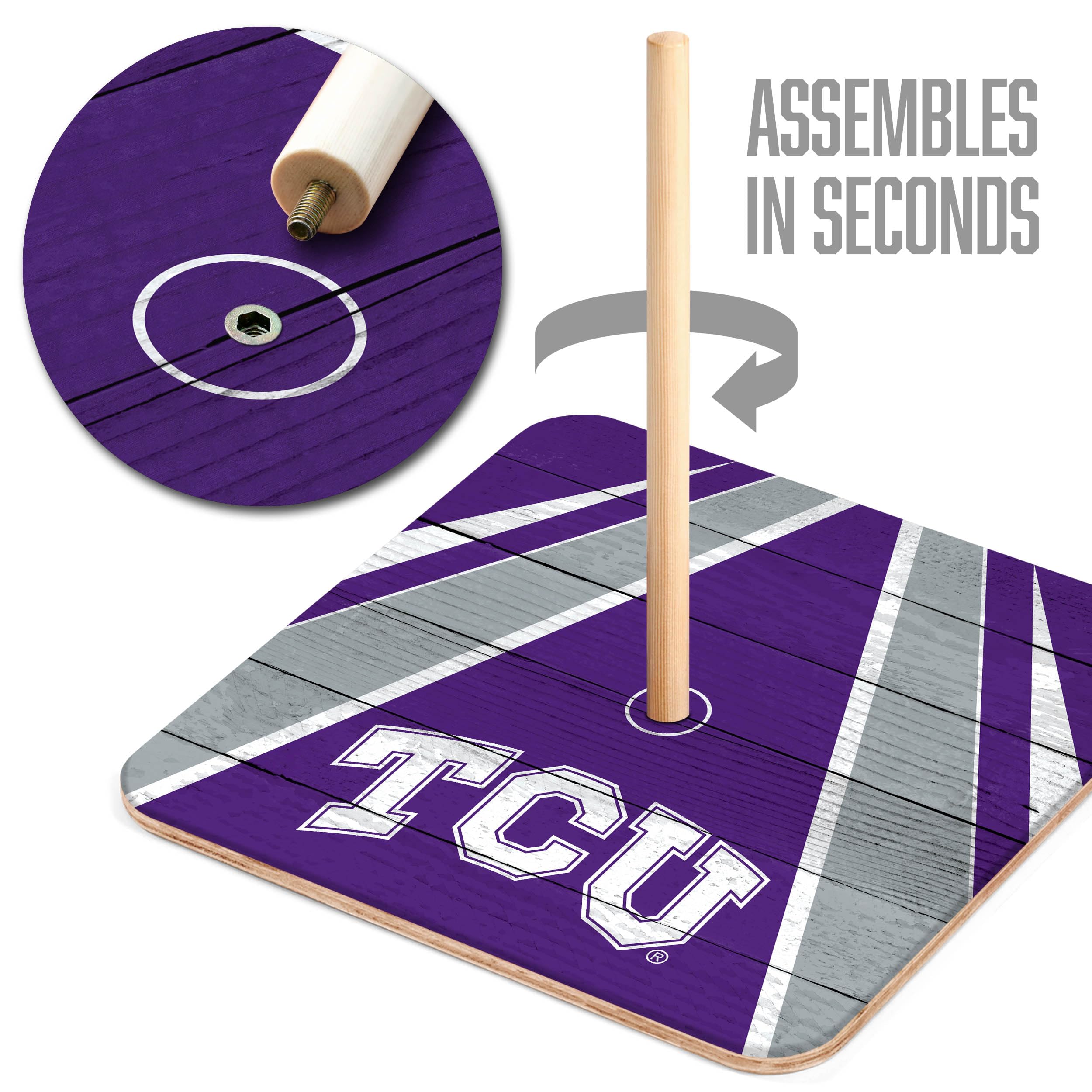 YouTheFan NCAA TCU Horned Frogs Horseshoe Bags - Durable Team Spirit Tote for Game Day, Tailgating & College Fan Accessories