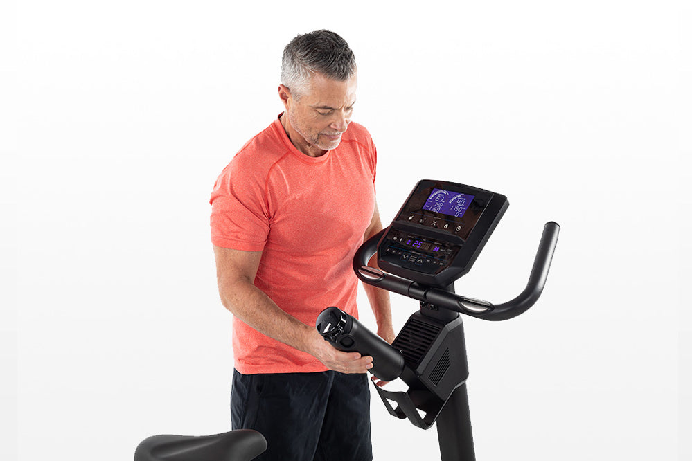 Horizon 5.0 U Upright Exercise Bike for Home Gym - Indoor Cycling Bike with Adjustable Seat & Resistance - Perfect for Cardio Workouts & Weight Loss