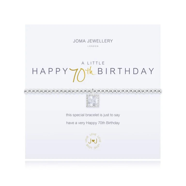 Joma Jewellery 70th Birthday Bracelet - Elegant & Thoughtful Gift for Women - Perfect for Birthday Celebrations & Special Occasions