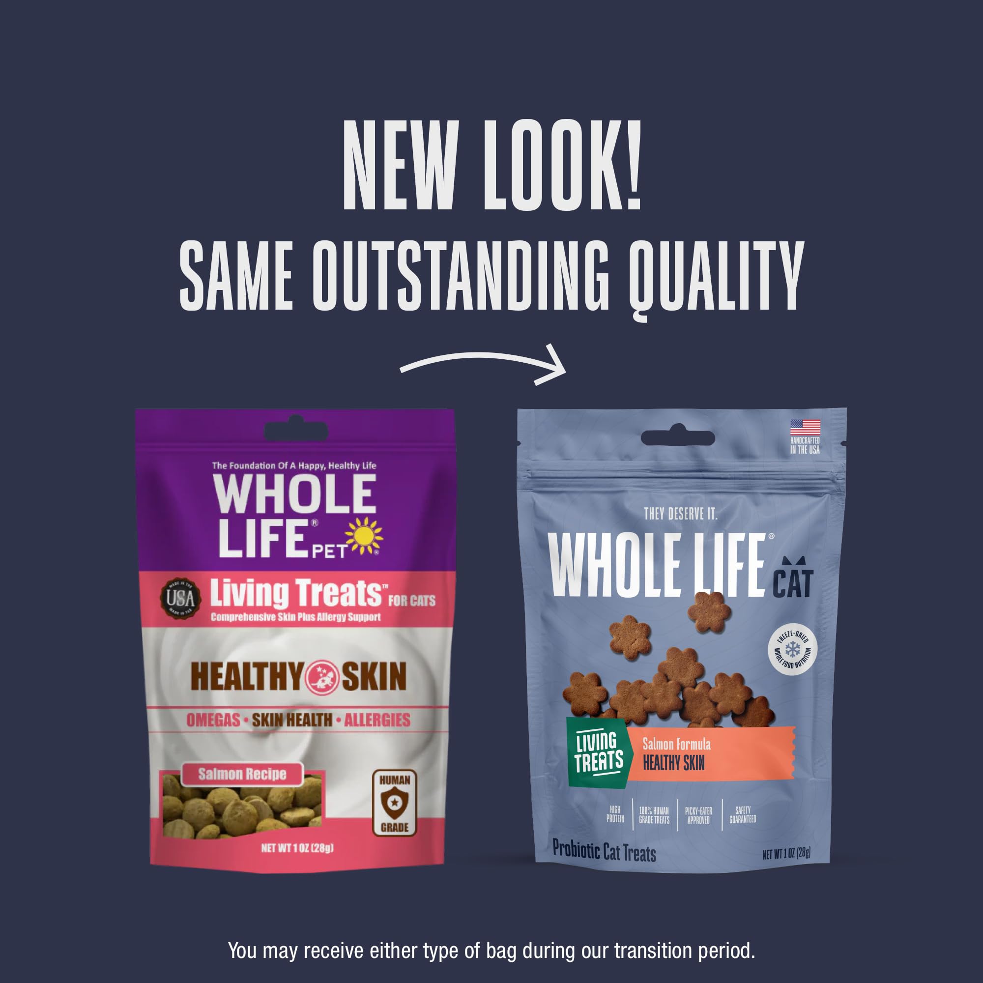 Premium Whole Life Cat Treats with Probiotics - Human-Grade Allergy & Itchy Skin Relief for Cats, Digestive Health Support - Natural Salmon & Yogurt Flavor, 1oz (Pack of 1) - Perfect for Training Rewards & Daily Snacking
