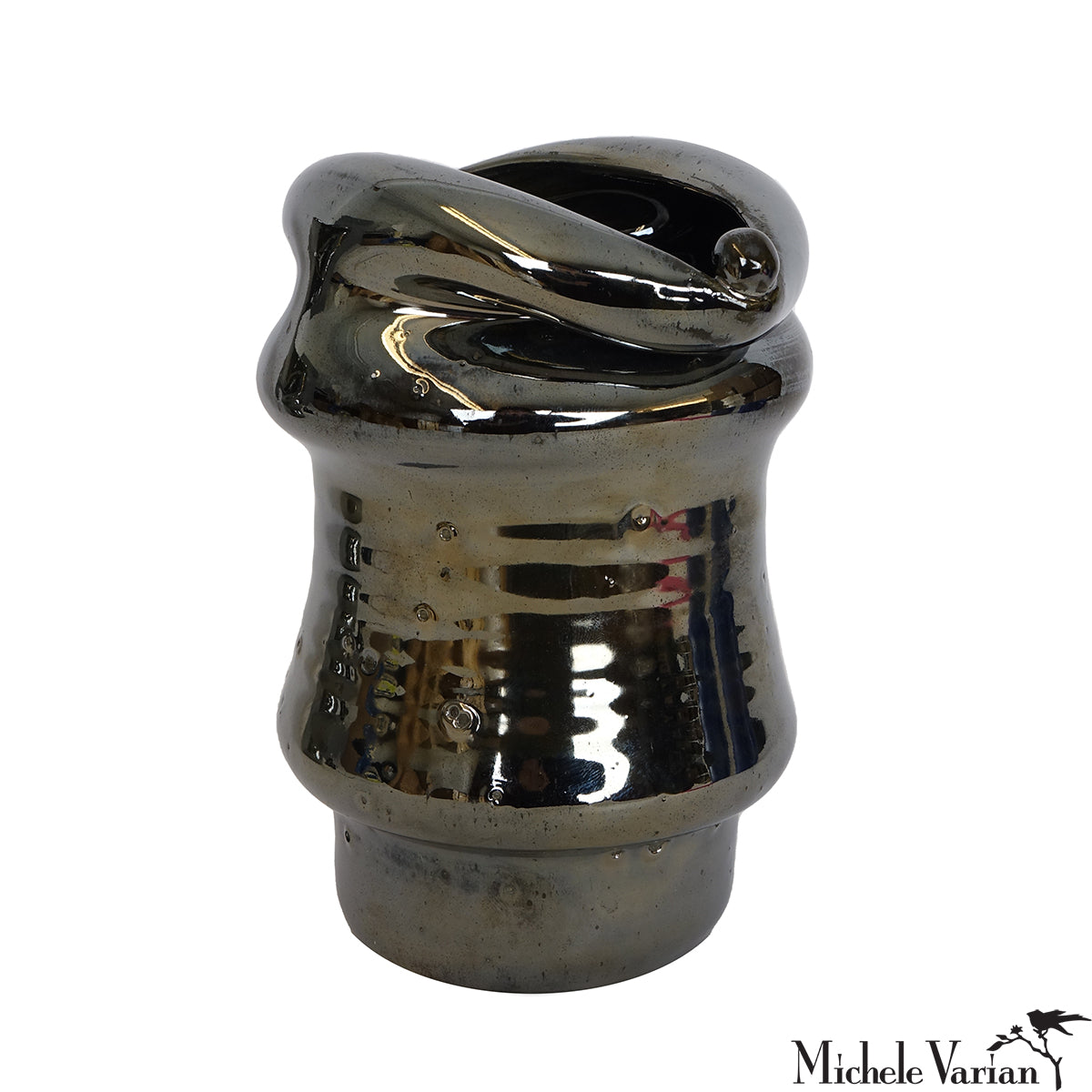 Deflated Vessel Black Rhodium - Elegant Home Decor for Modern Living Rooms & Bedrooms