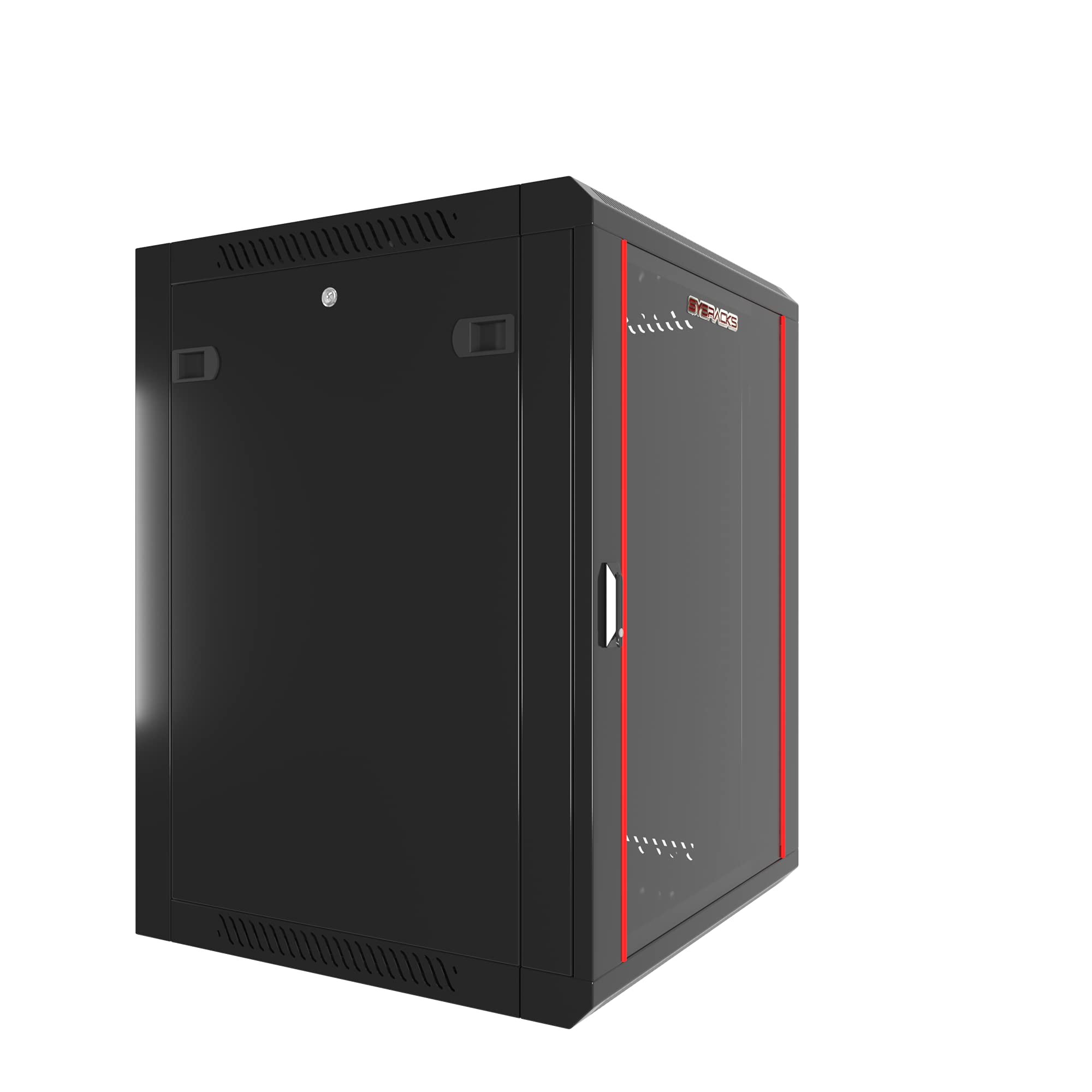 15U Wall Mount Server Rack Cabinet - 24-Inch Depth Network Equipment Enclosure for Electronics, Security & AV Systems - Ideal for Data Centers, Home Studios & Office Server Rooms