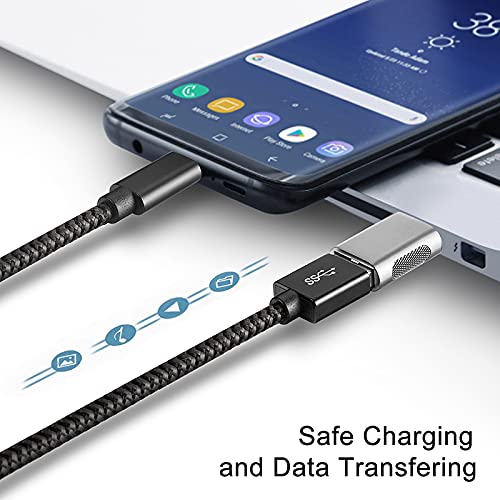 2 Pack USB C to USB 3.0 Adapter - 10Gbps High Speed Data Transfer - Compatible with MacBook Pro 2021/Air 2020, iPad Pro 2021, Thunderbolt 3 Devices - Perfect for Office Work, File Sharing & External Device Connection (Silver)