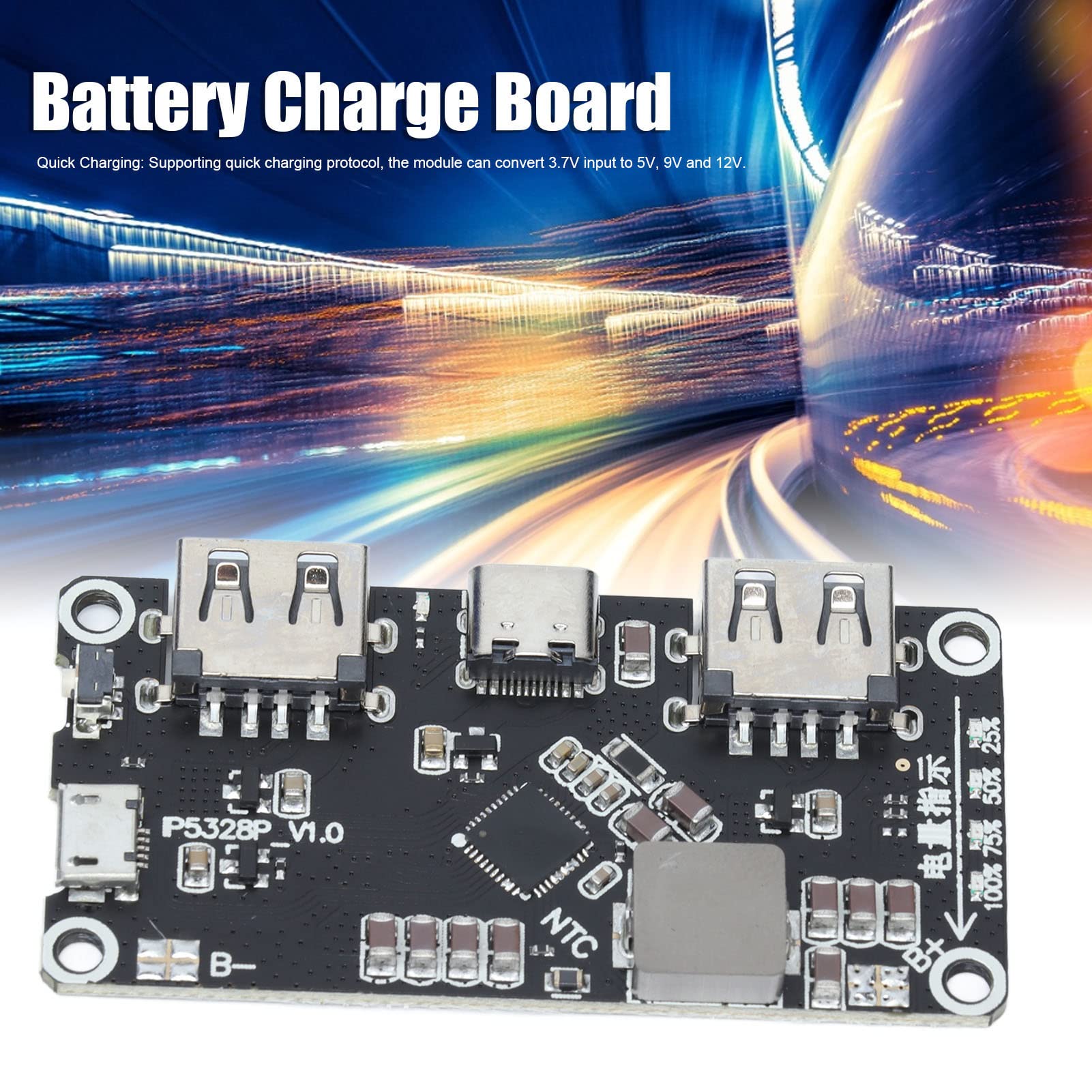 1Pcs IP5328P Fast Charging Module 3.7V-12V Step-Up Circuit Board for DIY Phone Chargers