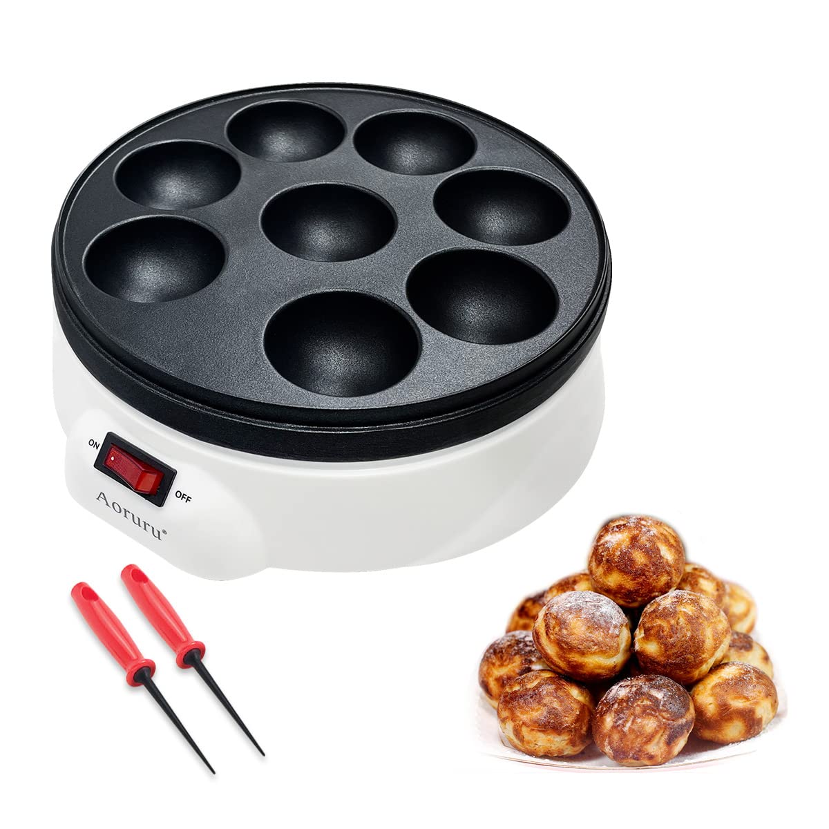 Nonstick Octopus Ball Cake Pop Maker & Aebleskiver Maker - Perfect for Birthday Parties, Dessert Buffets, and Holiday Treats