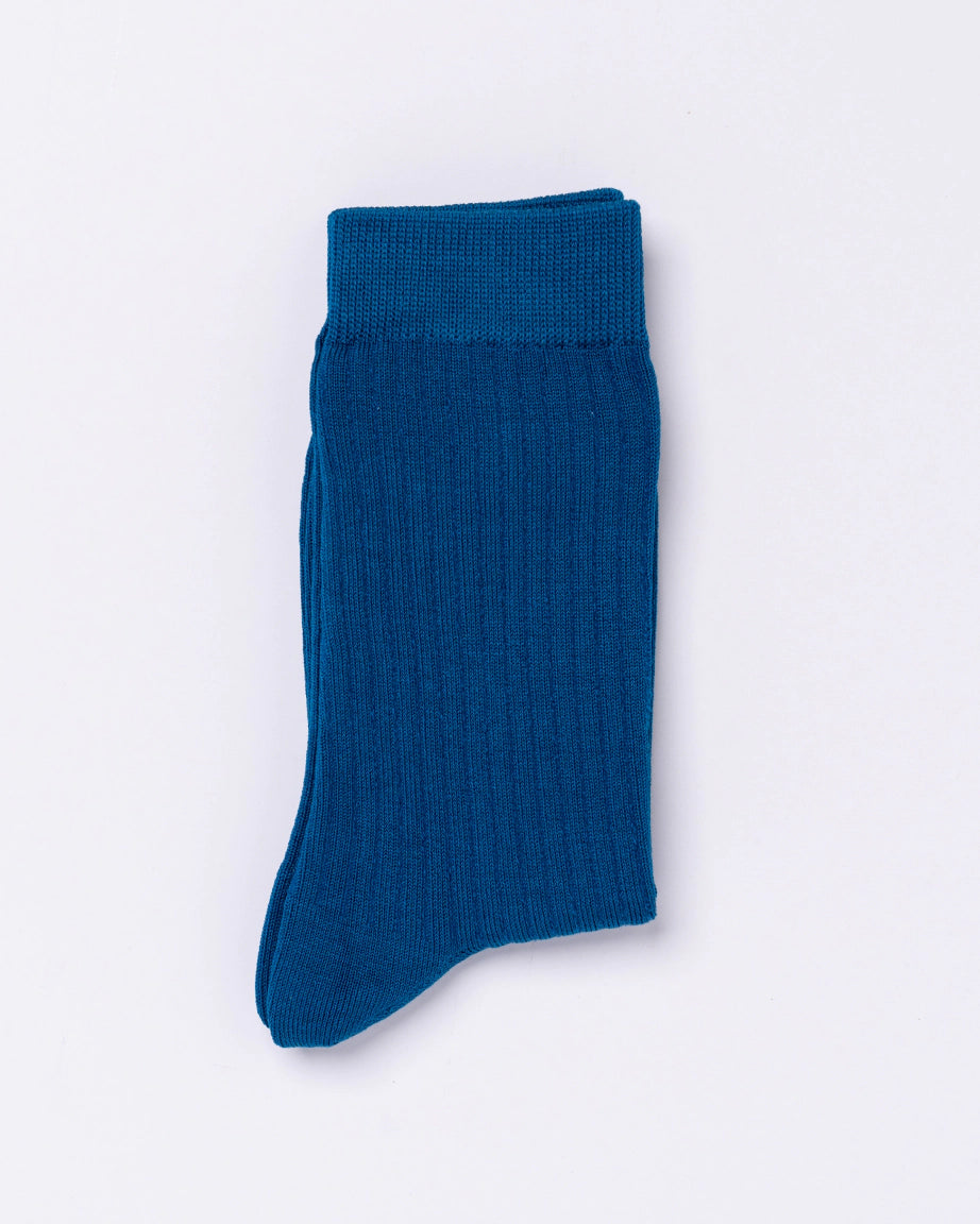 Premium Seamless Mercerized Cotton Socks for Men & Women - Soft Breathable Comfort Socks in Prussian Blue | Ideal for Running, Yoga, Work & Everyday Wear
