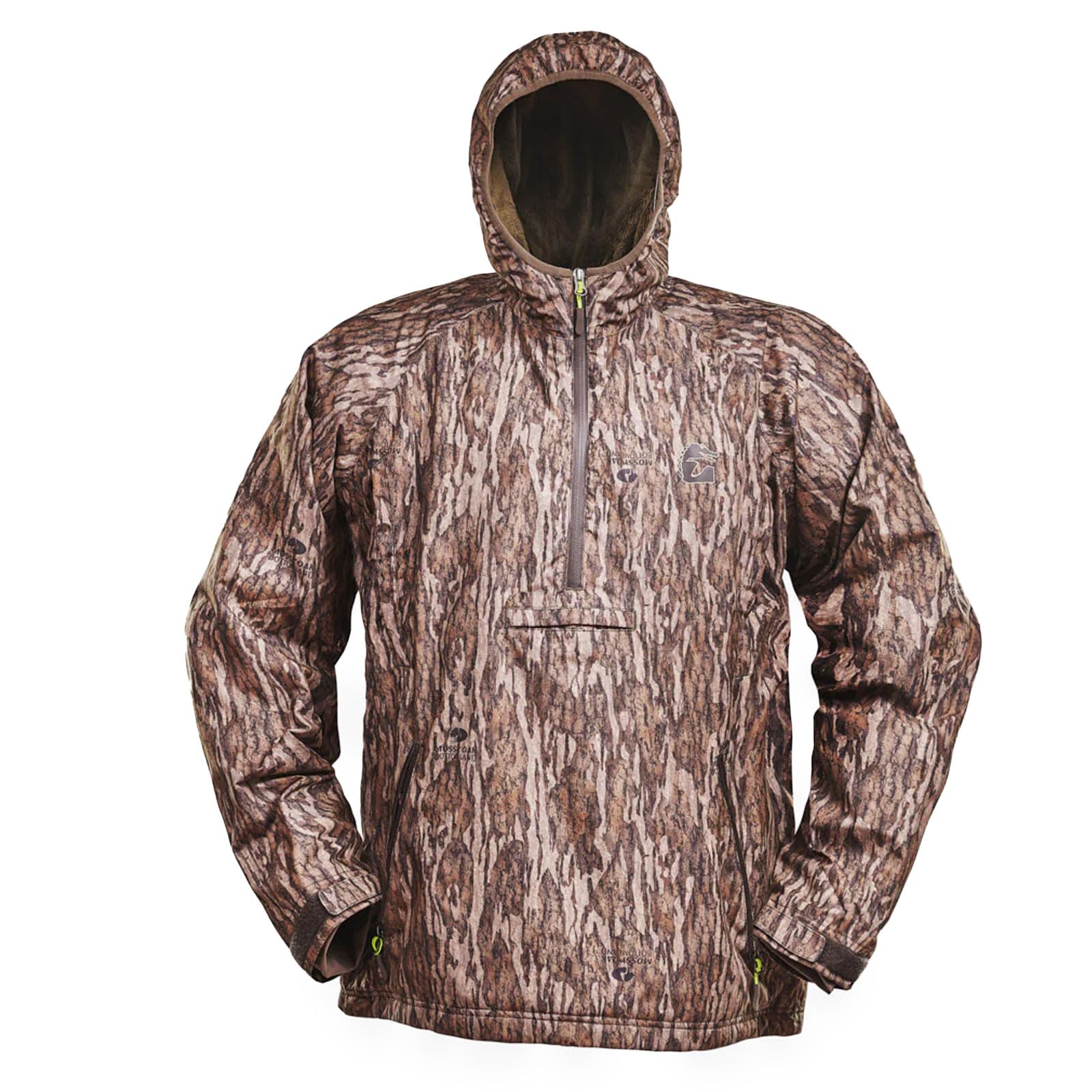 Gator Waders Men's Waterproof Fleece-Lined Hoodie - Cold Weather 1/2 Zip Outdoor Jacket with Handwarmer Pockets for Hunting, Fishing & Hiking | Windproof & Weather-Resistant Active Wear