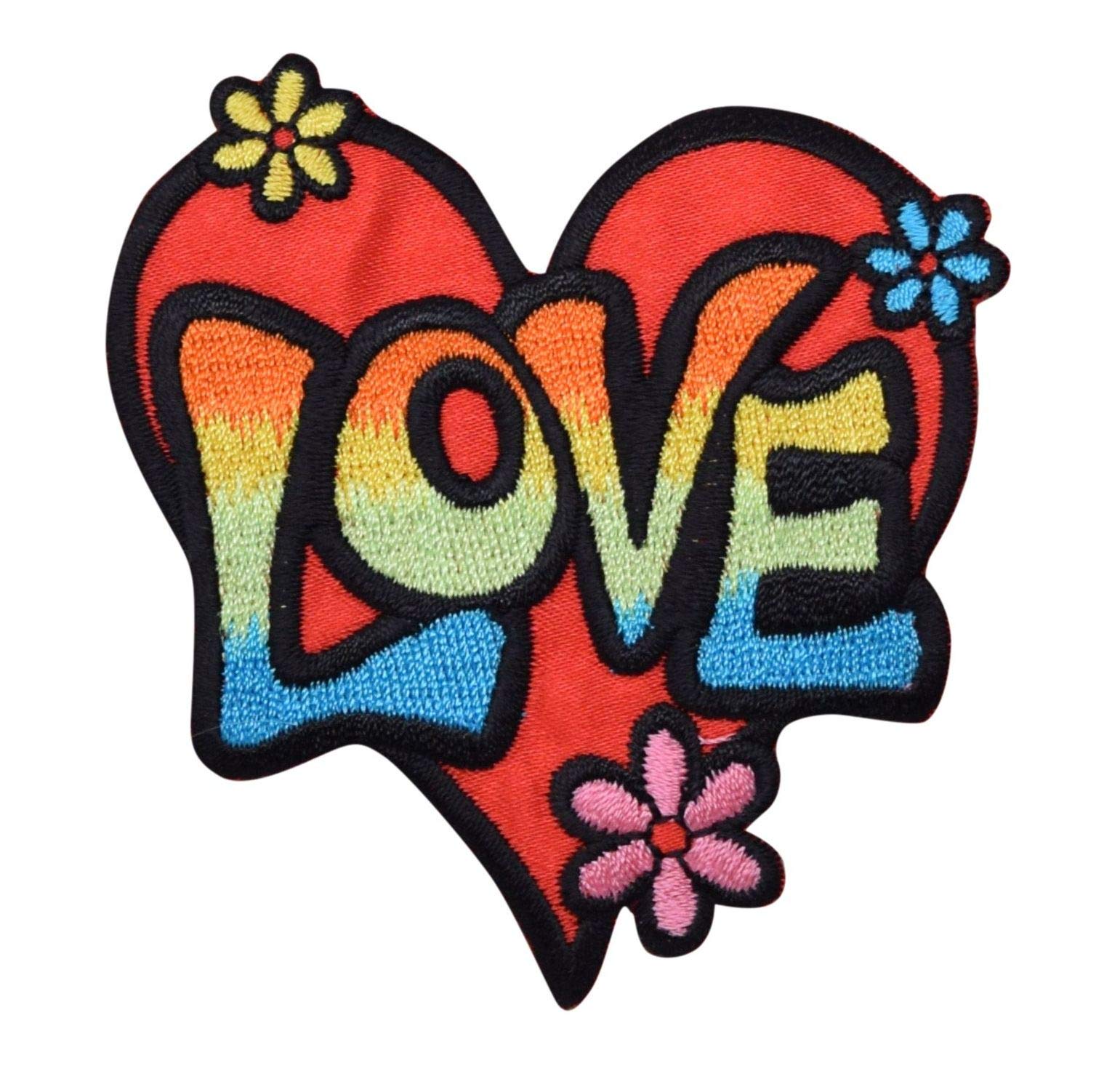 Love Heart Red Embroidered Iron-On Patch for DIY Clothing, Jackets, Bags & Accessories | Customizable Fabric Applique for Crafts & Sewing Projects