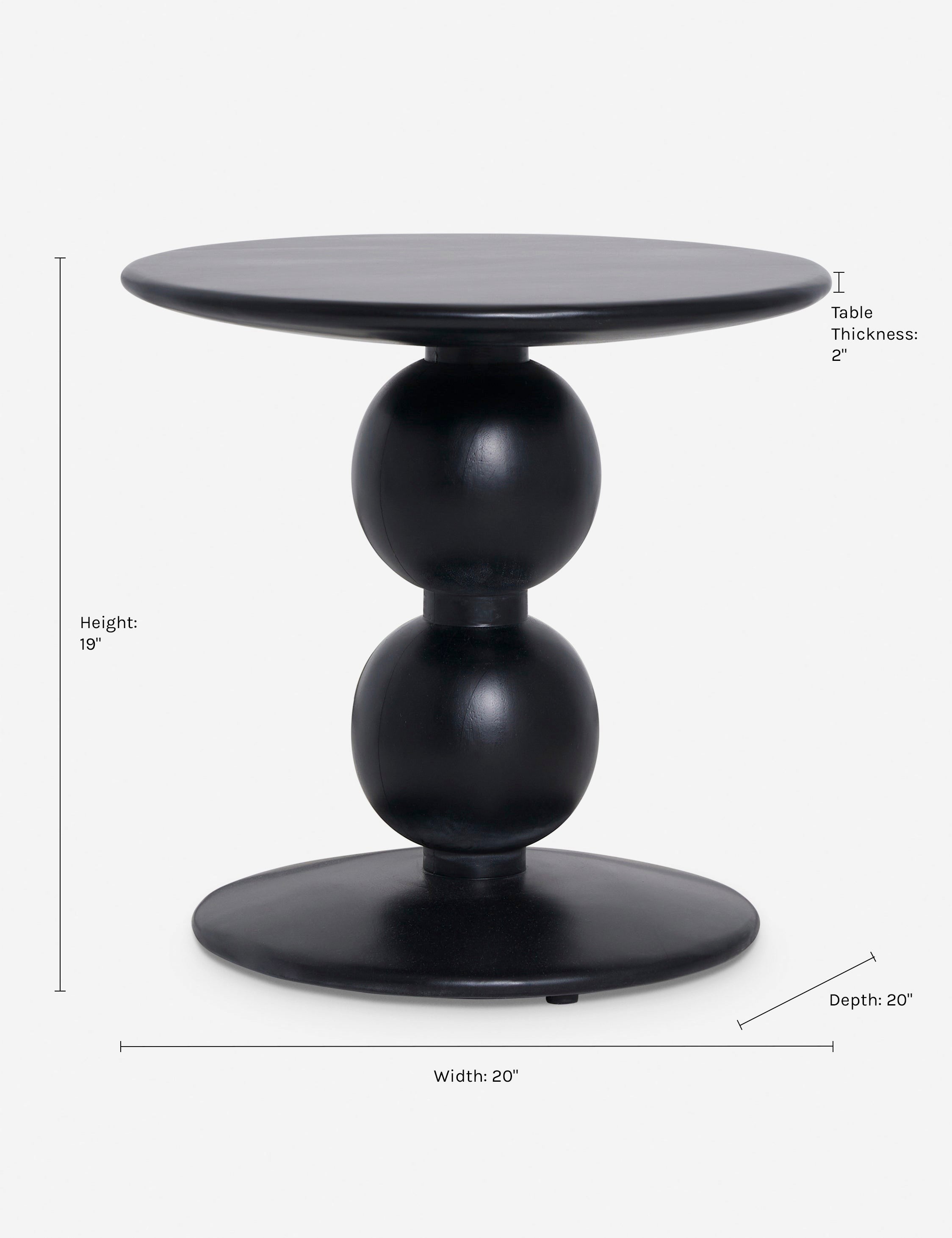 Genesis Round Side Table - Modern Accent Table for Living Room, Bedroom & Office - Sturdy Wooden End Table with Sleek Design for Home Decor