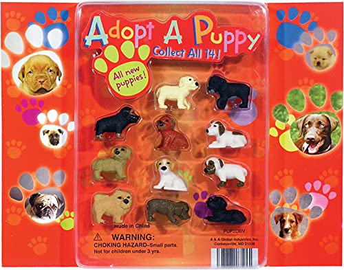 Adopt A Puppy Series 2 - 14 Piece Vending Machine Toy Collection for Kids | Perfect for Birthday Gifts, Party Favors, and Collectible Displays