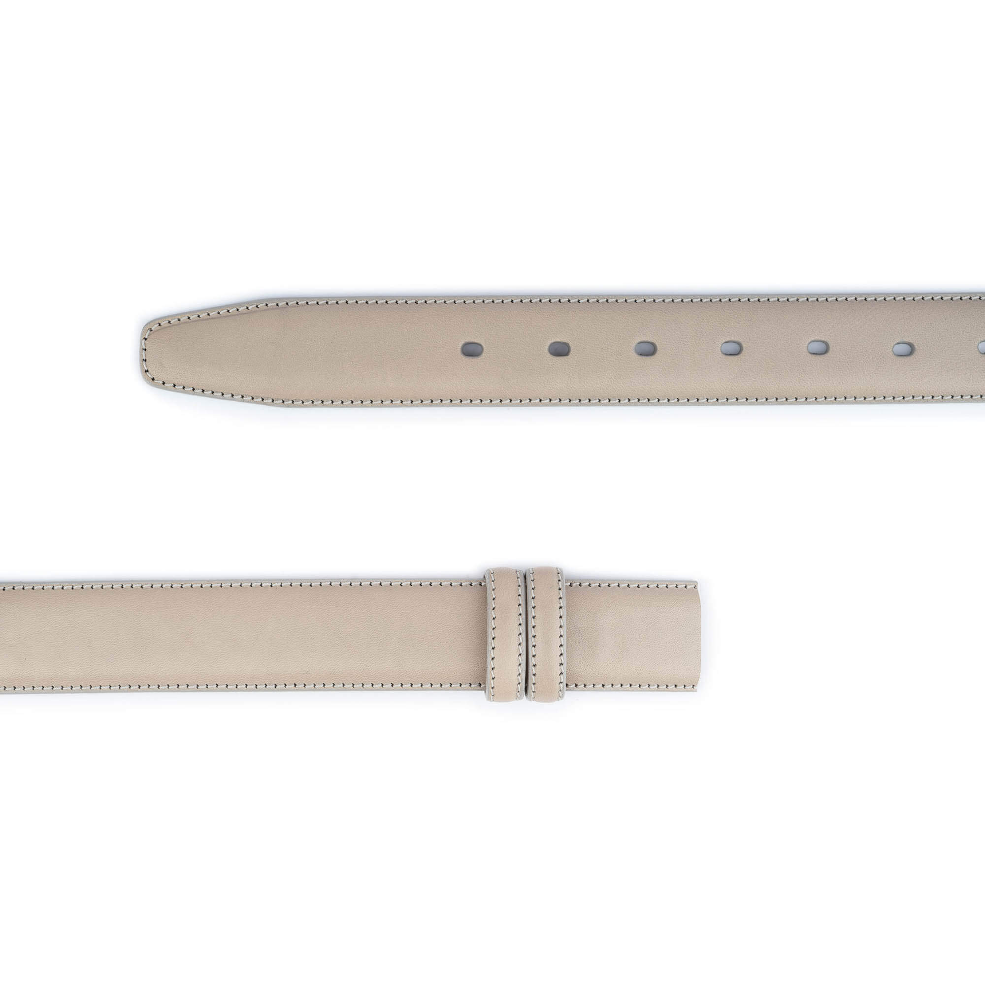 Genuine Grey Leather Belt Strap Replacement for Ferragamo Men's Buckle | Premium Dress Belt for Business, Office & Formal Occasions