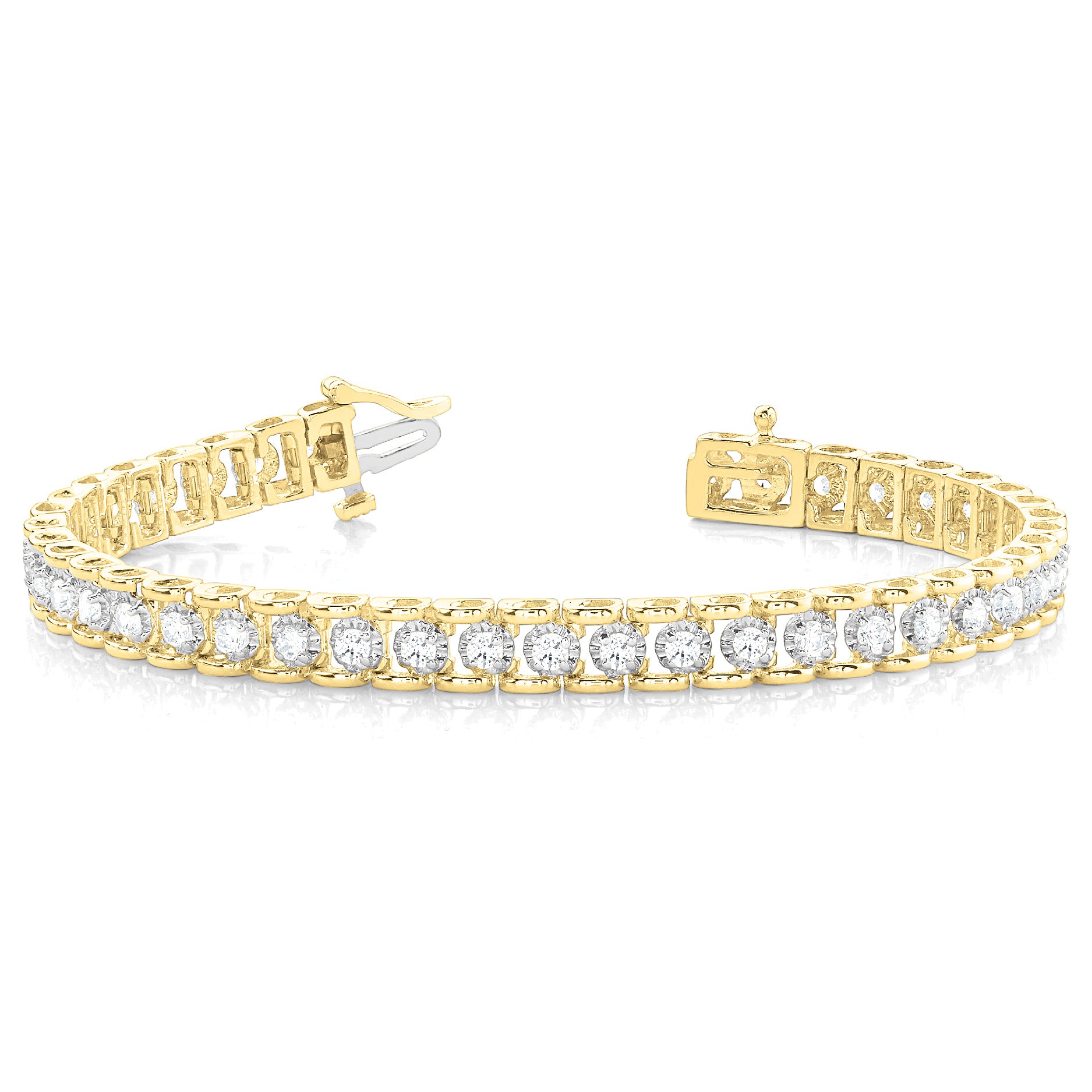 2.0 Carat Total Weight (CTW) Round Diamond Tennis Bracelet - 4 Prong Setting for Women | Perfect for Weddings, Anniversaries & Special Occasions