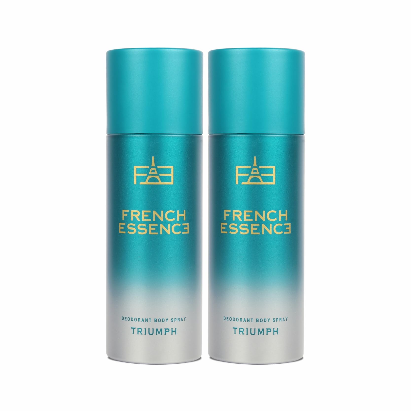 FRENCH ESSENCE Men's Deodorant Spray - Long Lasting Fragrance, Fresh Scent Body Spray for Men (Triumph 150ml, Pack of 2) | All-Day Freshness for Work, Gym & Outdoor Activities