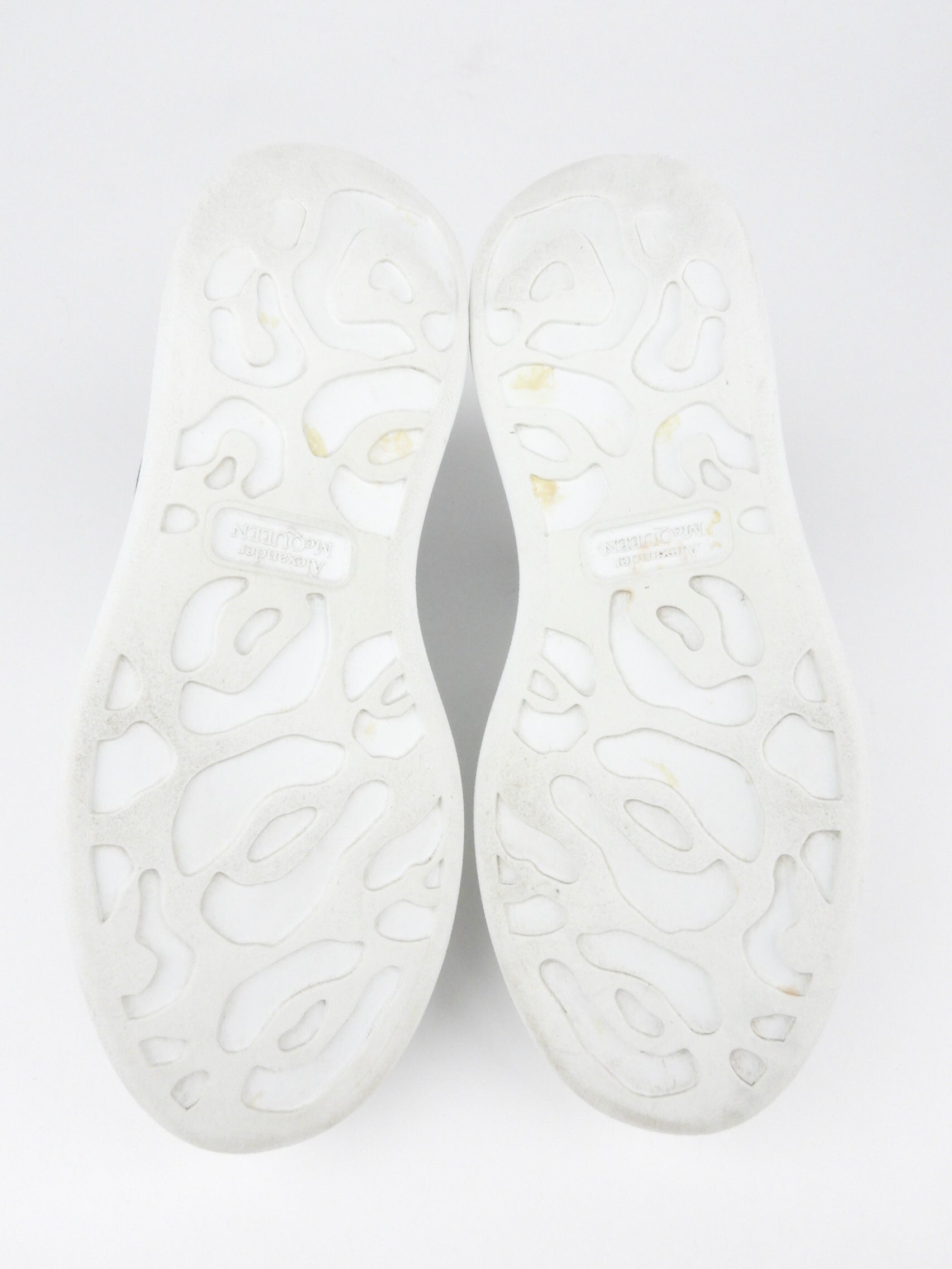 Alexander McQueen Women's White Leather Sneakers Size 37.5 - Luxury Fashion Shoes for Casual Wear & Street Style Outfits