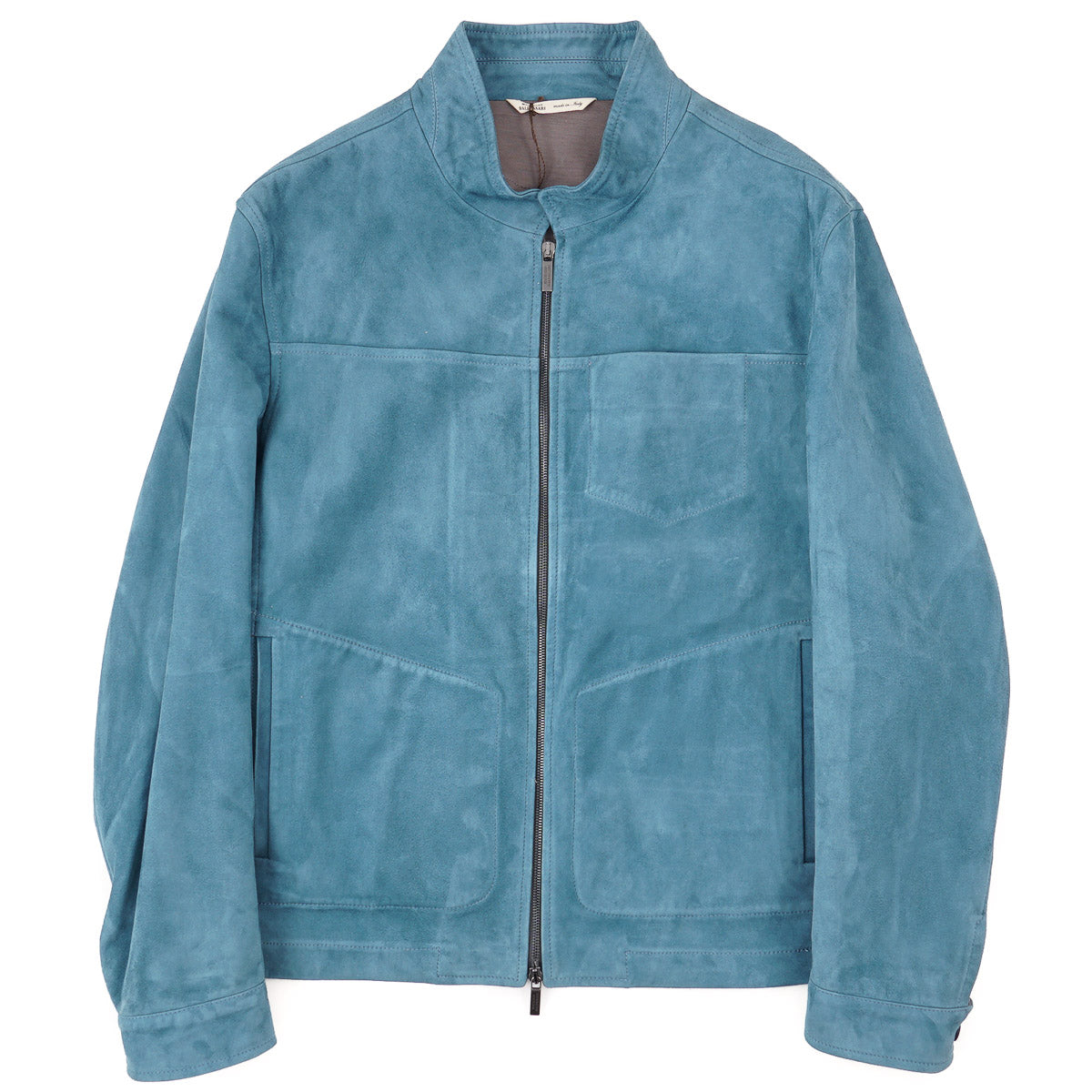 Maurizio Baldassari Genuine Lamb Suede Bomber Jacket for Men - Premium Soft Leather Outerwear for Casual & Night Out Wear