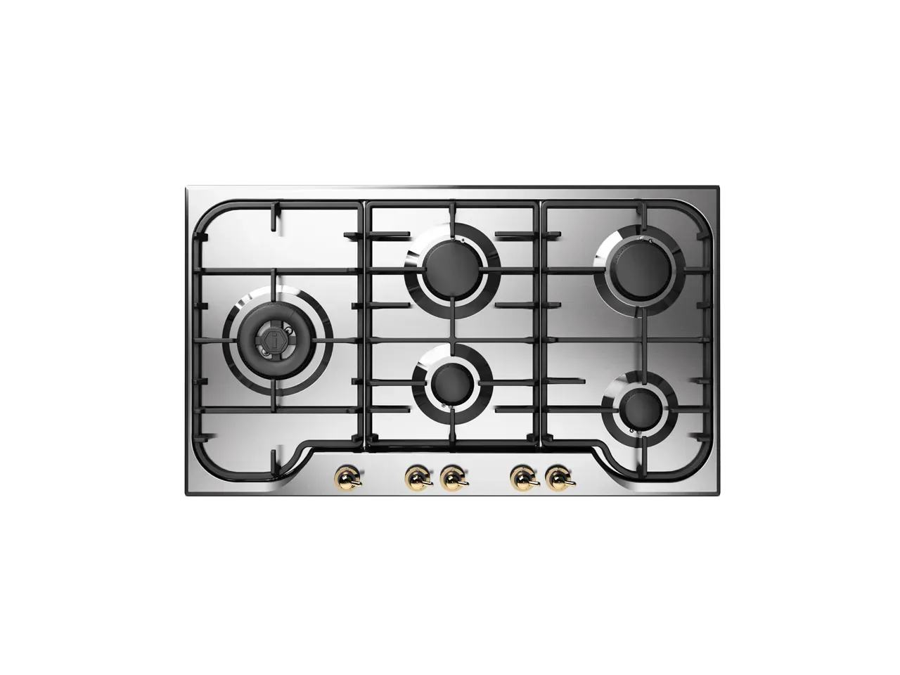 ILVE Nostalgie 90cm 5-Burner Gas Hob - Enameled Steel Cooktop with Dual Flame for Professional Cooking | Perfect for Home Kitchens & Restaurants