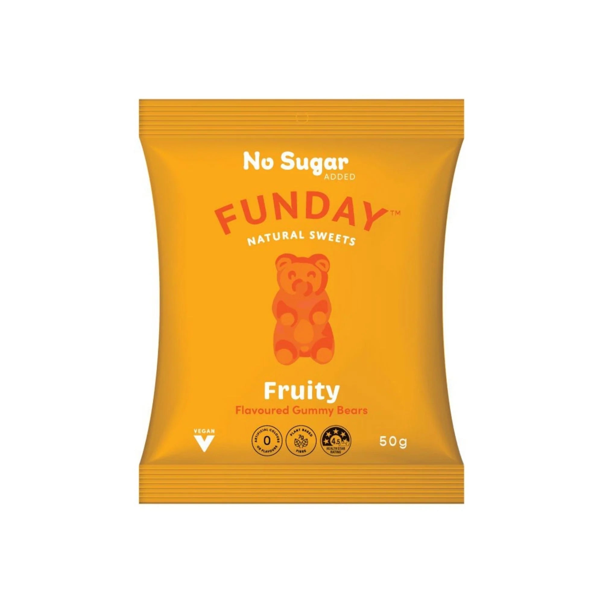 Funday Natural Sweets Gummy Bears - Fruity Vegan Candy Snacks for Kids & Adults | Perfect for Parties, Movie Nights & Healthy Treats