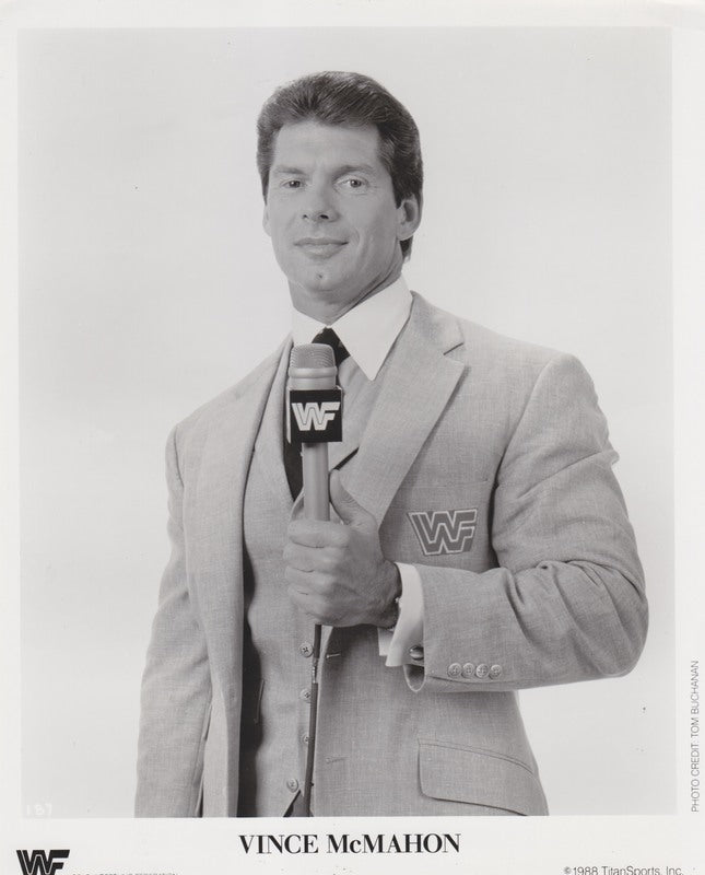 Vince McMahon 1988 Wrestling Collectible - Rare Vintage WWE Memorabilia for Fans & Collectors | Perfect for Display, Gifts & Wrestling Enthusiasts