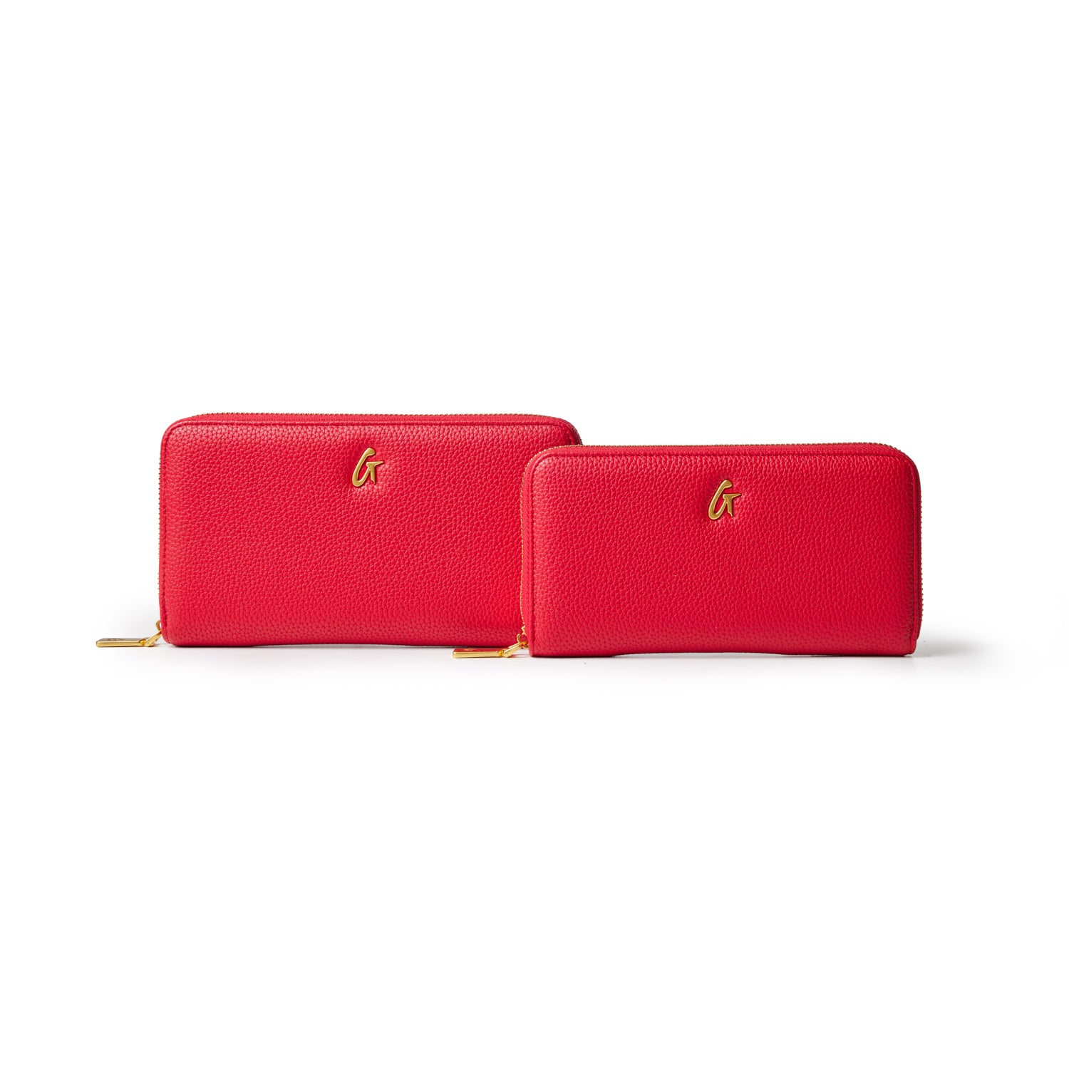Premium Standard Pebble Wallet in Red - Slim RFID Blocking Leather Wallet for Men & Women - Perfect for Travel, Business & Everyday Use