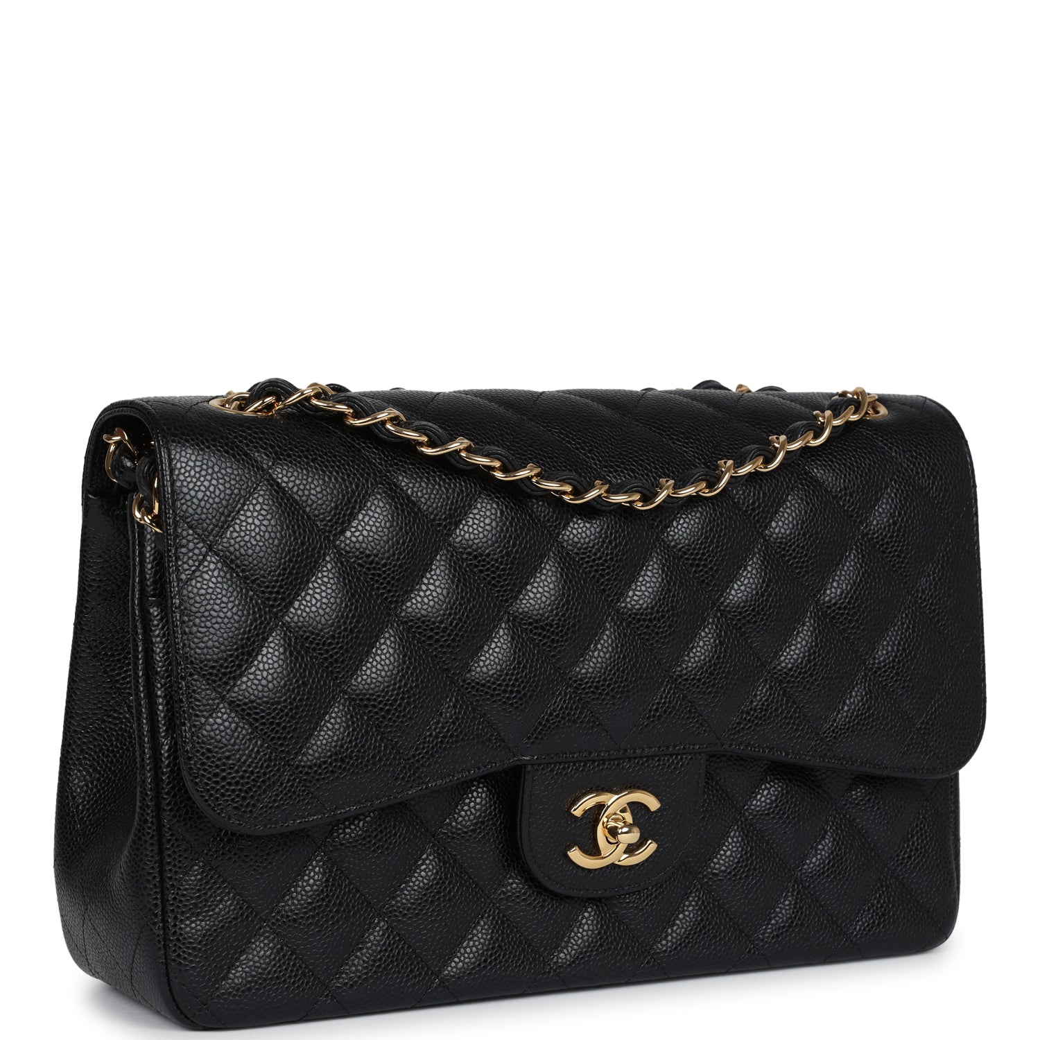 Chanel Jumbo Classic Double Flap Bag Black Caviar Gold Hardware - Luxury Designer Handbag for Women, Perfect for Parties, Weddings & Special Occasions