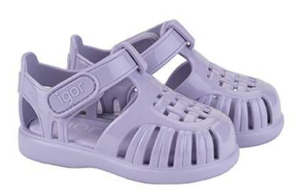 Igor Girl's S10311 Tobby Gloss Sandals for Kids - Comfortable & Stylish Malva Color - Perfect for Summer, Beach, and Casual Outings