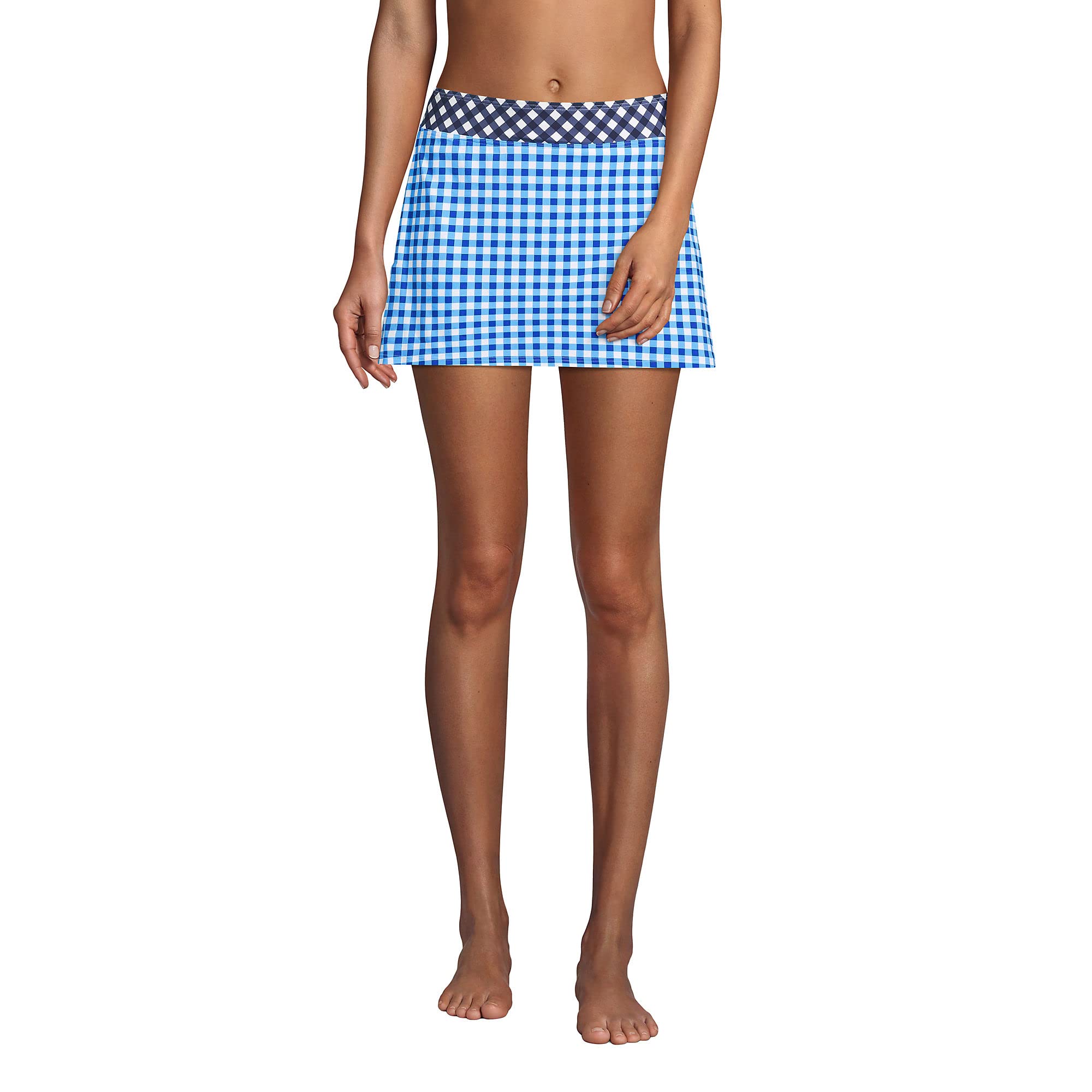 Lands' End Draper James Women's Chlorine Resistant Swim Skirt with Pocket - UPF 50+ Swimwear Bottom for Beach, Pool & Water Activities