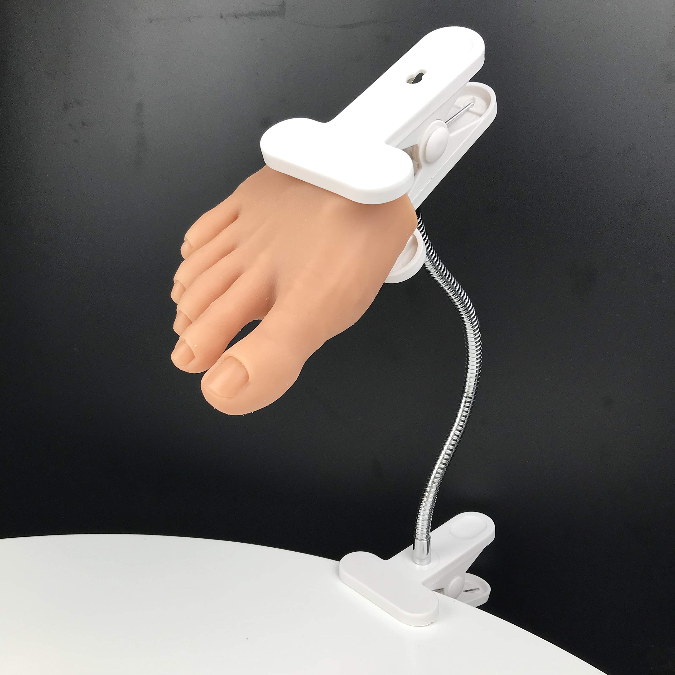Professional Nail Art Training Silicone Mannequin Foot Model with Detachable Nail Tips - Perfect for Salon Practice, Nail Display & Pedicure Training - Ideal for Beginners & Professionals
