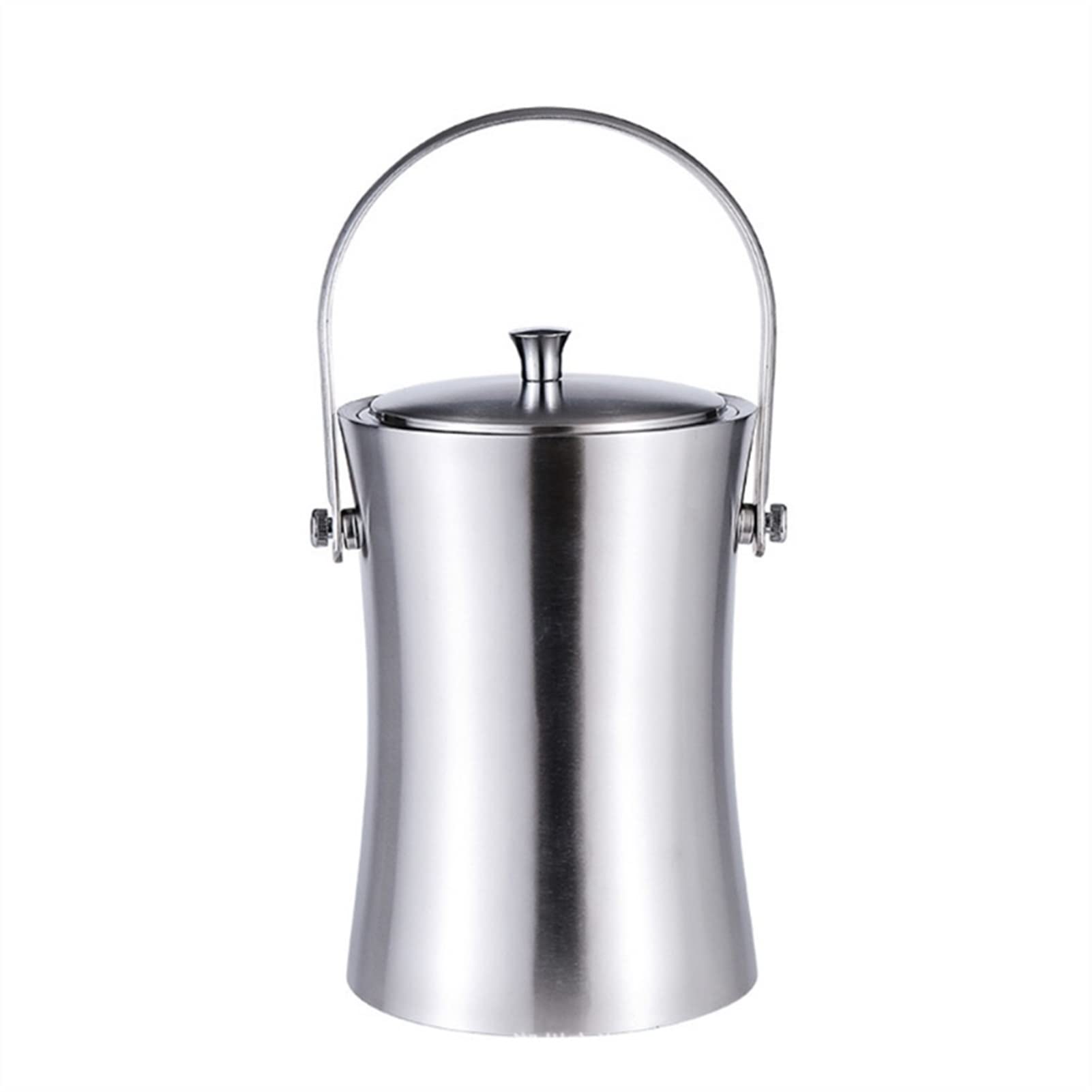 Premium Stainless Steel Ice Wine Bucket - 2L Modern Minimalist Champagne Cooler & Drink Tub for Home Bar, Parties, and Outdoor Gatherings