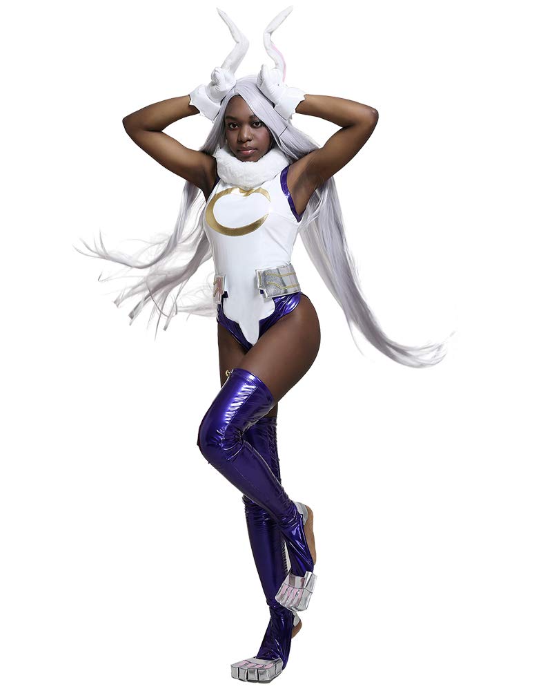 Miccostumes Women's Anime Rabbit Hero Cosplay Costume Bodysuit - Cute Bunny Character Outfit for Halloween, Comic Con & Cosplay Events