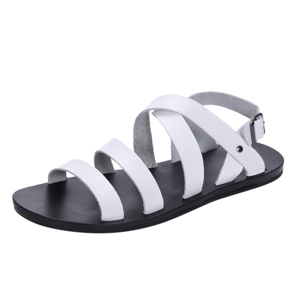 **Men's Lightweight Roman Sandals - Fashion Casual Beach Sandals for Men with Non-Slip Sole - Perfect for Summer, Travel & Outdoor Activities**